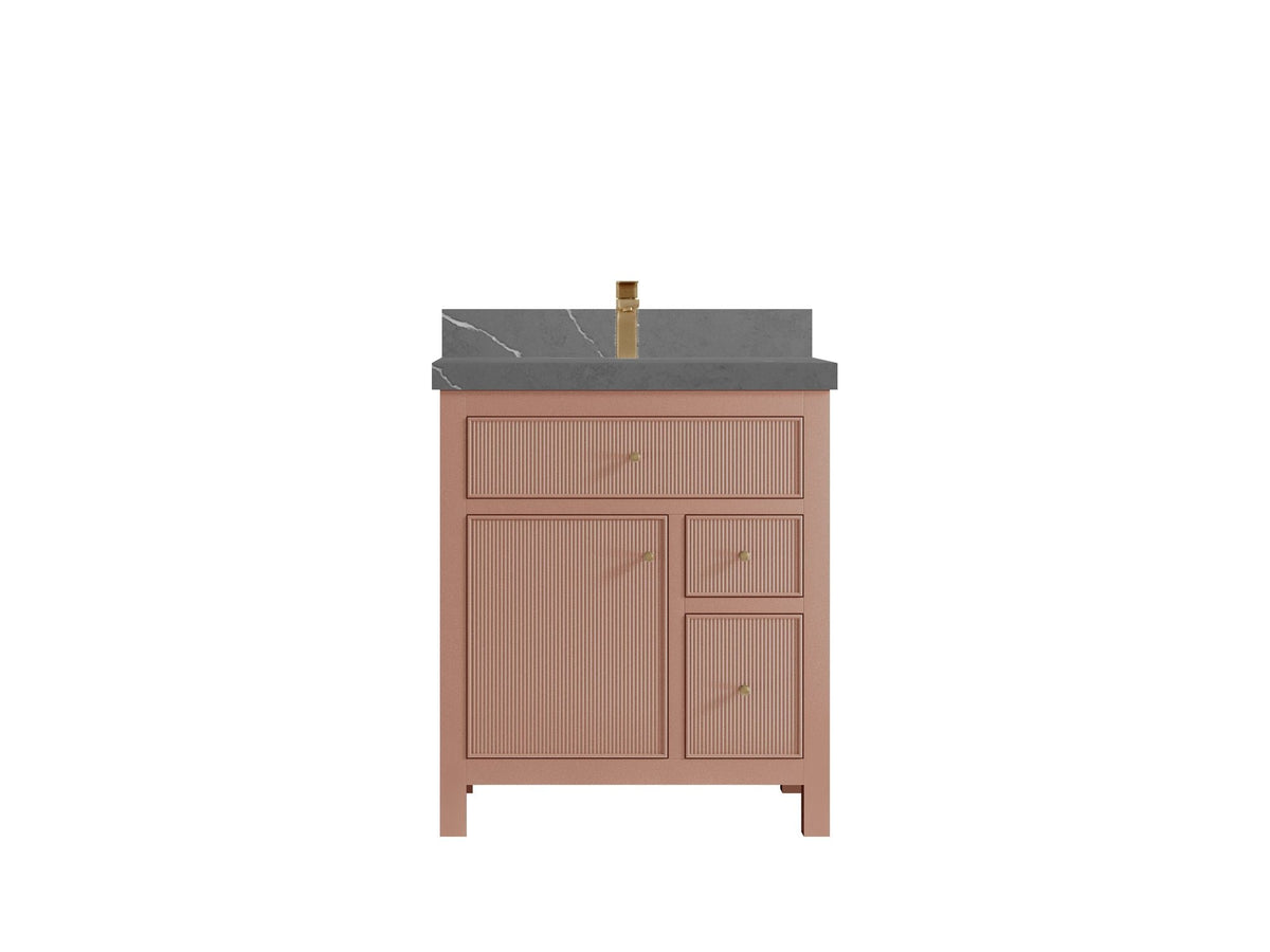 Sonoma 30 in W x 22 in D Free Standing Reeded Single Sink Bathroom Vanity - Willow Bath and Vanity