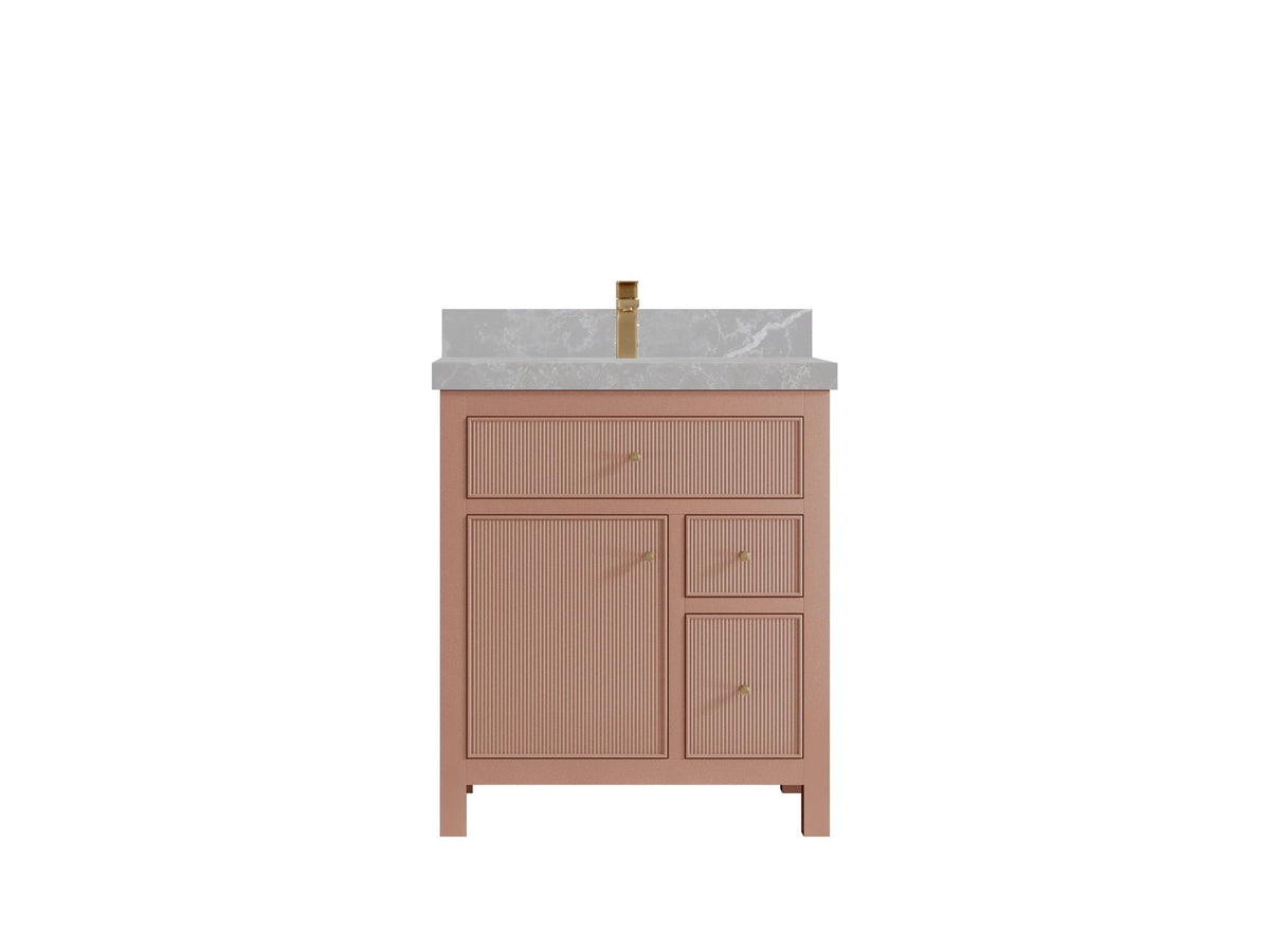 Sonoma 30 in W x 22 in D Free Standing Reeded Single Sink Bathroom Vanity - Willow Bath and Vanity
