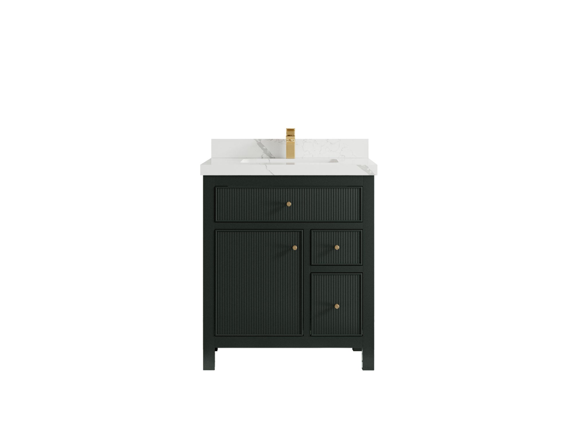 Sonoma 30 in W x 22 in D Reeded Free Standing Single Sink Bathroom Vanity - Willow Bath and Vanity