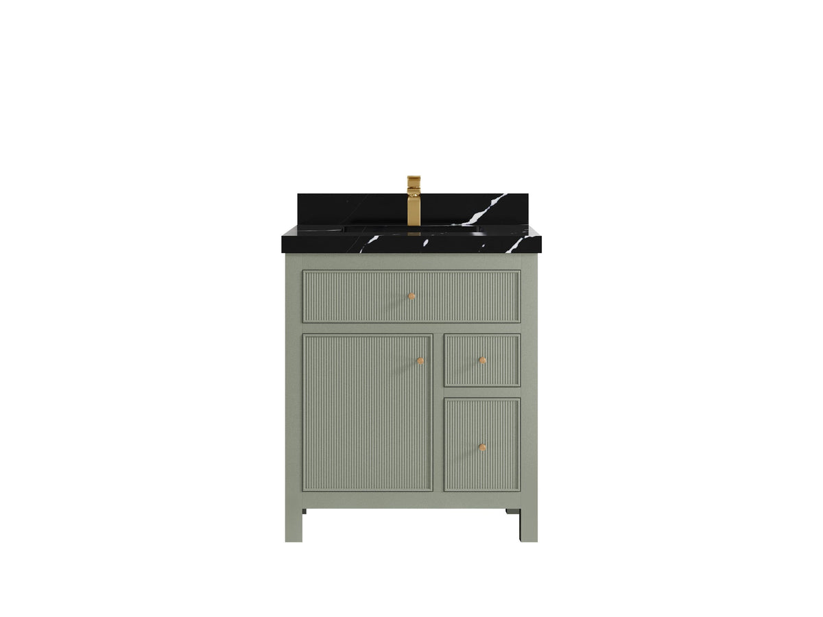 Sonoma 30 in W x 22 in D Reeded Free Standing Single Sink Bathroom Vanity - Willow Bath and Vanity