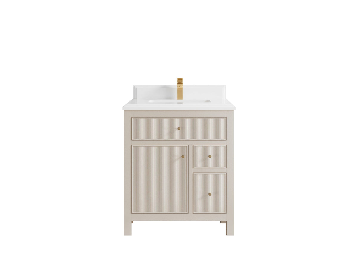 Sonoma 30 in W x 22 in D Reeded Free Standing Single Sink Bathroom Vanity - Willow Bath and Vanity