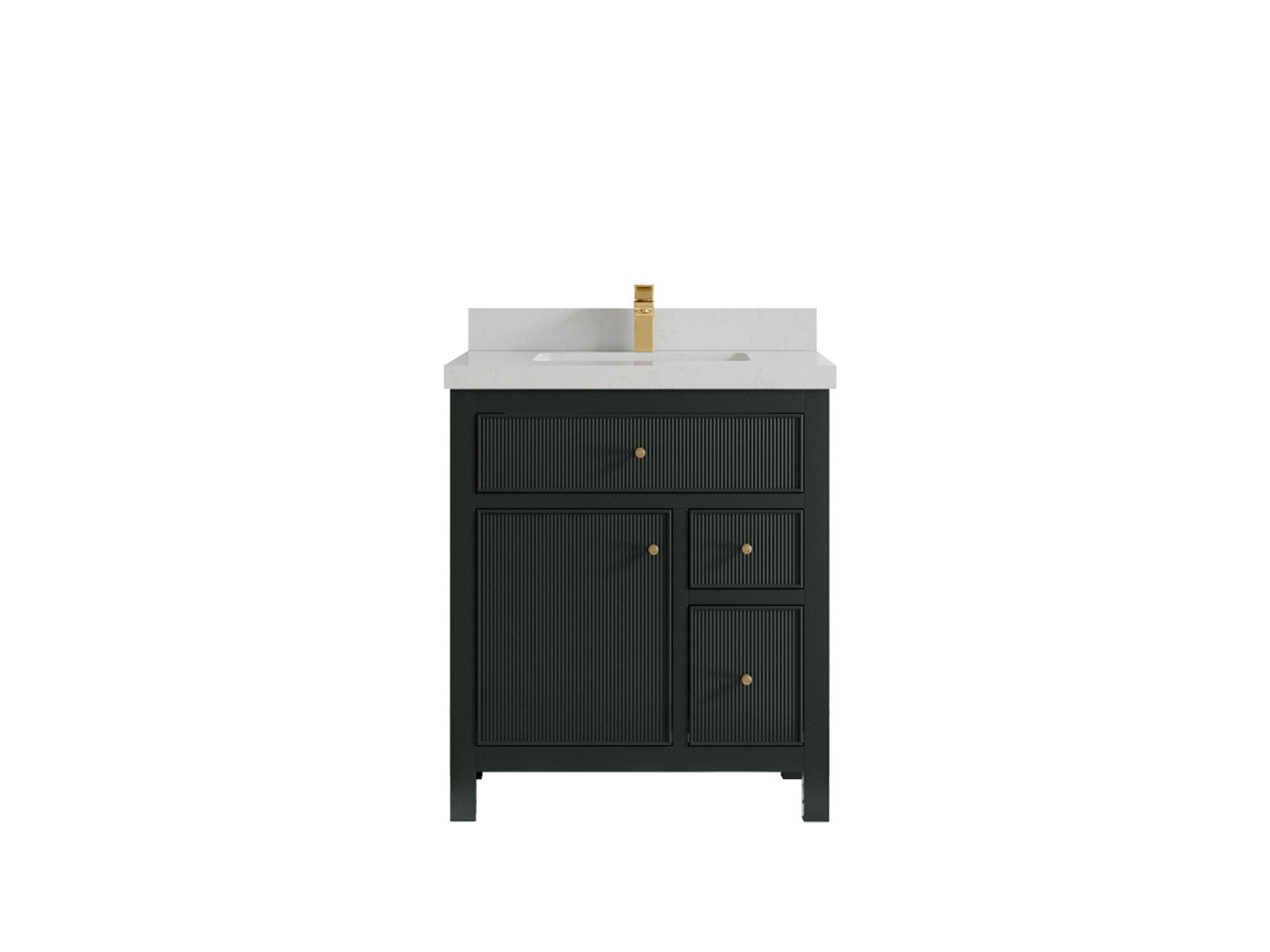 Sonoma 30 in W x 22 in D Reeded Free Standing Single Sink Bathroom Vanity - Willow Bath and Vanity