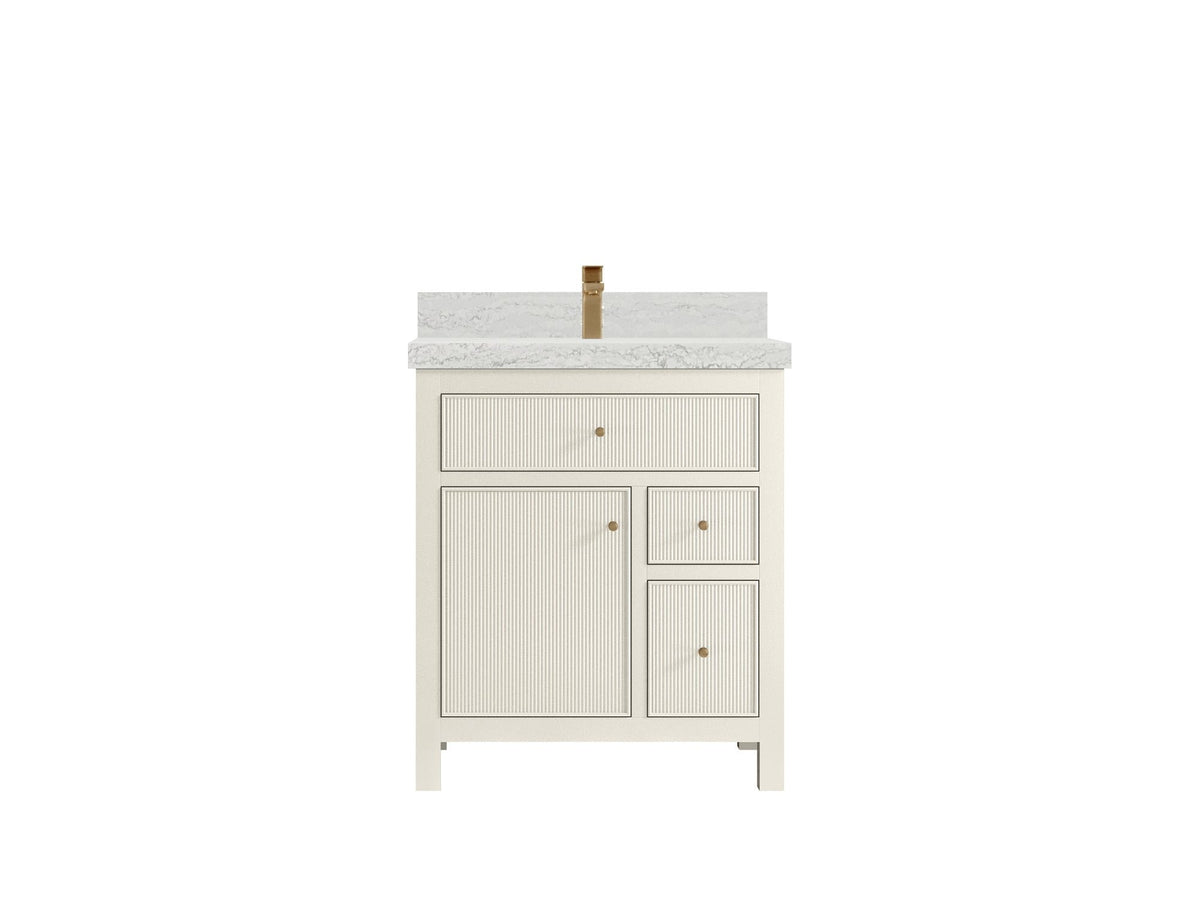 Sonoma 30 in W x 22 in D Reeded Free Standing Single Sink Bathroom Vanity - Willow Bath and Vanity