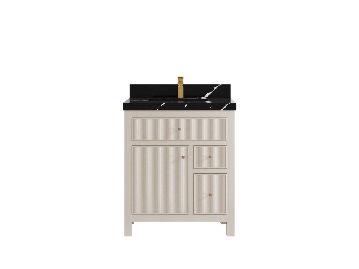 Sonoma 30 in W x 22 in D Reeded Free Standing Single Sink Bathroom Vanity - Willow Bath and Vanity