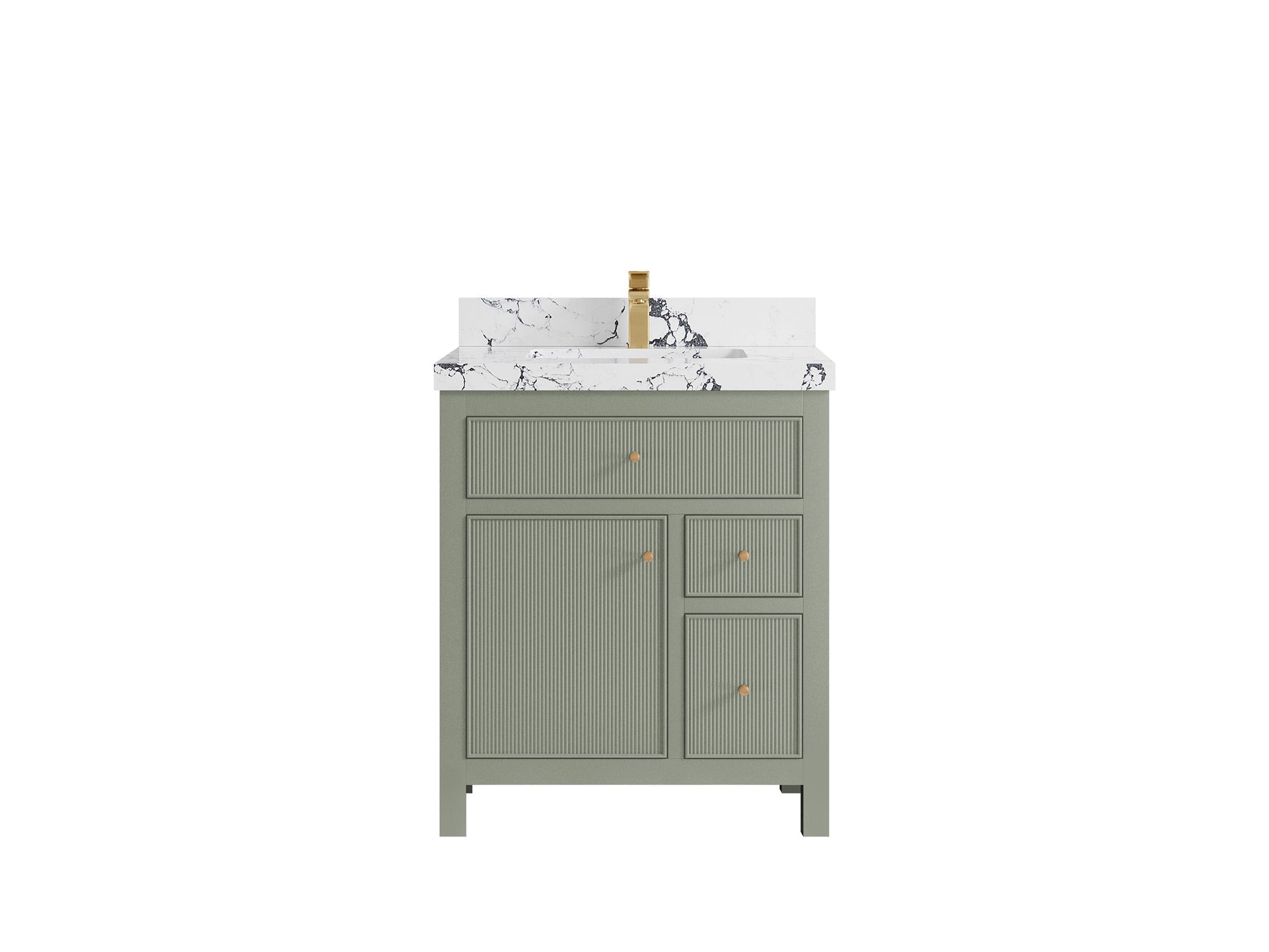 Sonoma 30 in W x 22 in D Reeded Free Standing Single Sink Bathroom Vanity - Willow Bath and Vanity