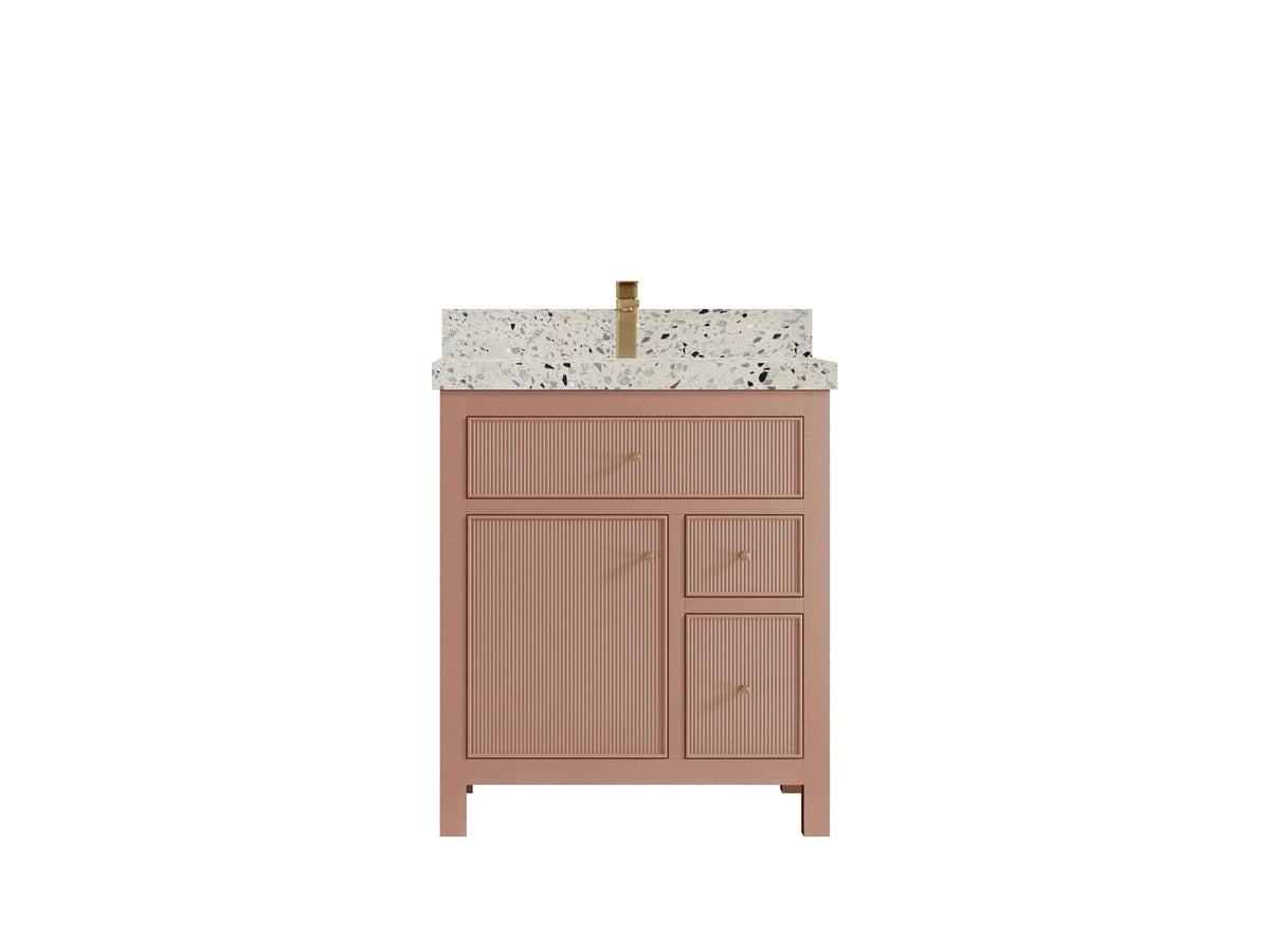 Sonoma 30 in W x 22 in D Reeded Free Standing Single Sink Bathroom Vanity - Willow Bath and Vanity