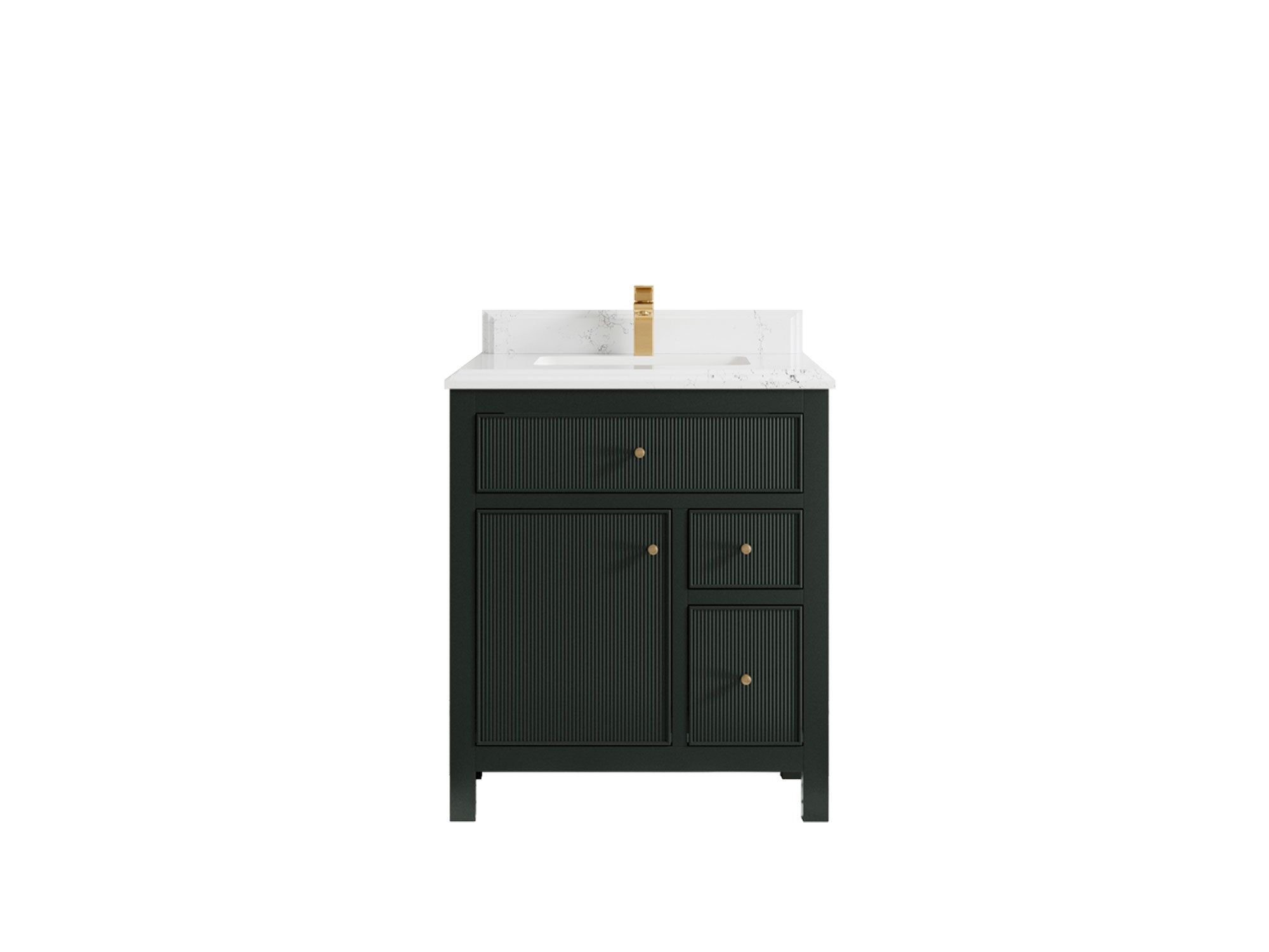 Sonoma 30 in W x 22 in D Reeded Free Standing Single Sink Bathroom Vanity - Willow Bath and Vanity