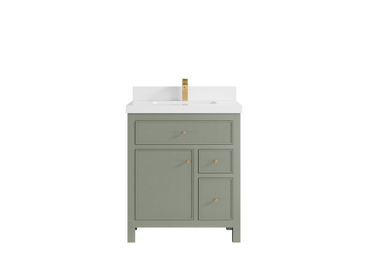 Sonoma 30 in W x 22 in D Reeded Free Standing Single Sink Bathroom Vanity - Willow Bath and Vanity