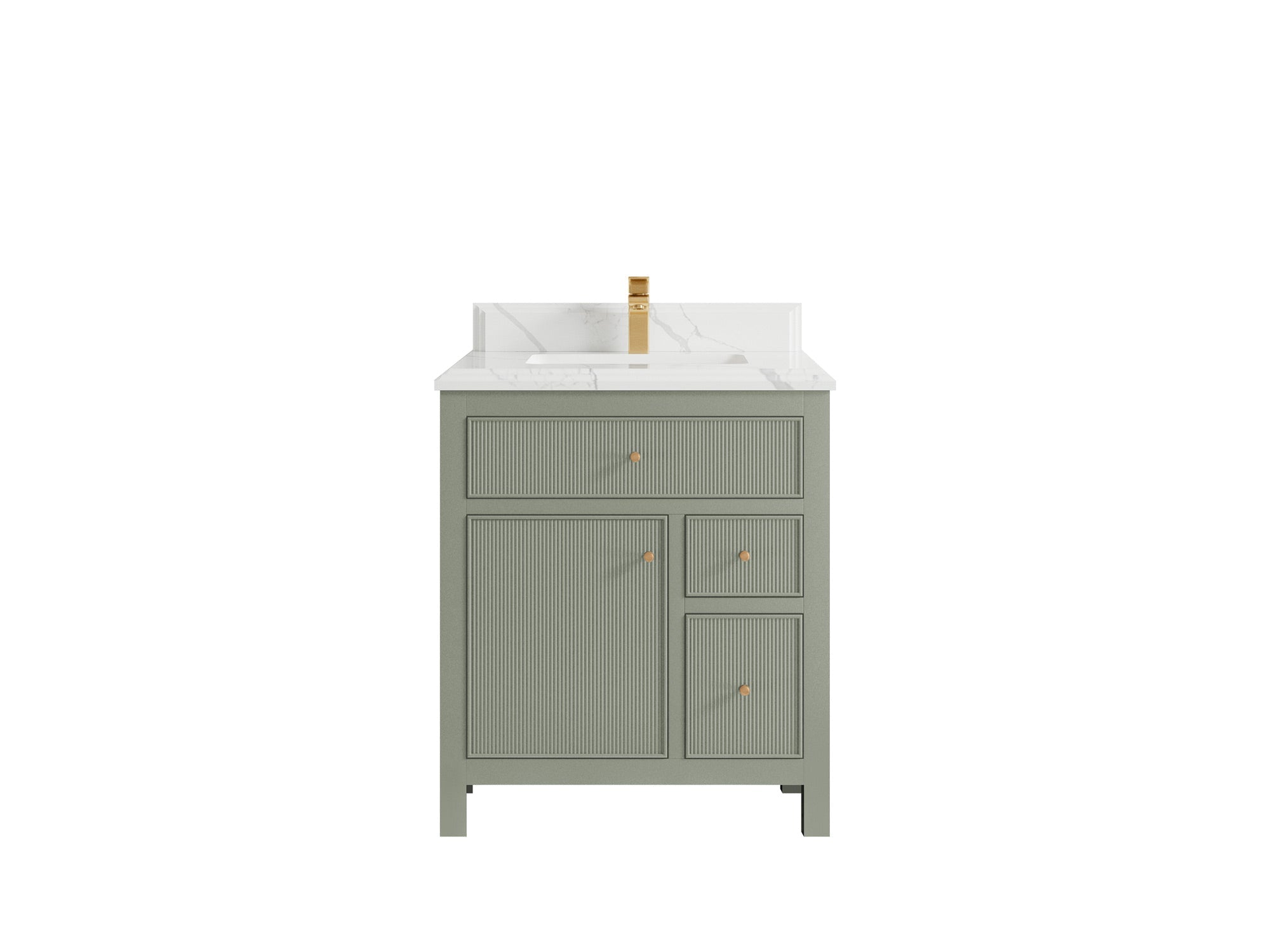 Sonoma 30 in W x 22 in D Reeded Free Standing Single Sink Bathroom Vanity - Willow Bath and Vanity