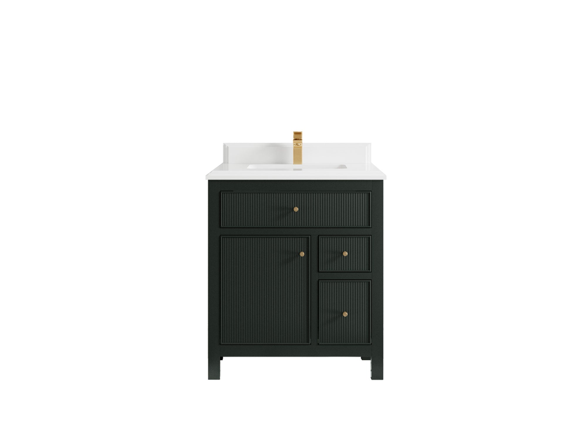 Sonoma 30 in W x 22 in D Reeded Free Standing Single Sink Bathroom Vanity - Willow Bath and Vanity