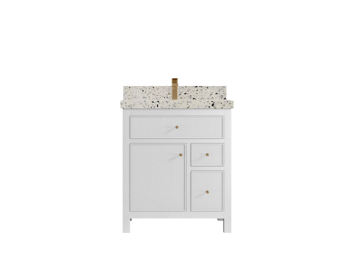 Sonoma 30 in W x 22 in D Reeded Free Standing Single Sink Bathroom Vanity - Willow Bath and Vanity