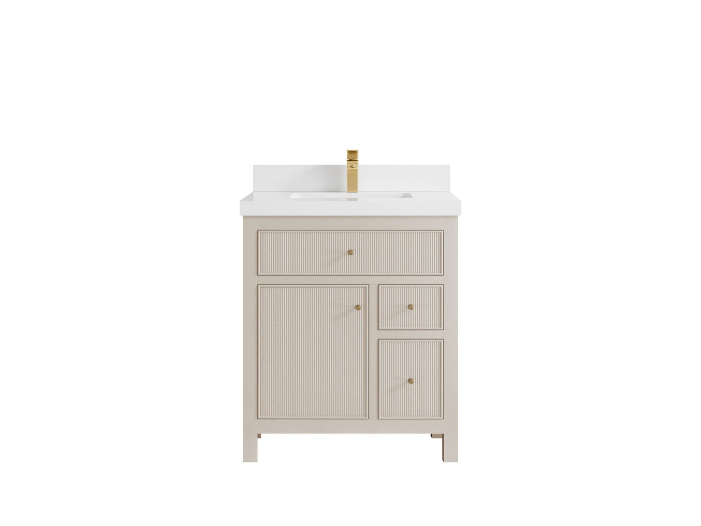 Sonoma 30 in W x 22 in D Reeded Free Standing Single Sink Bathroom Vanity