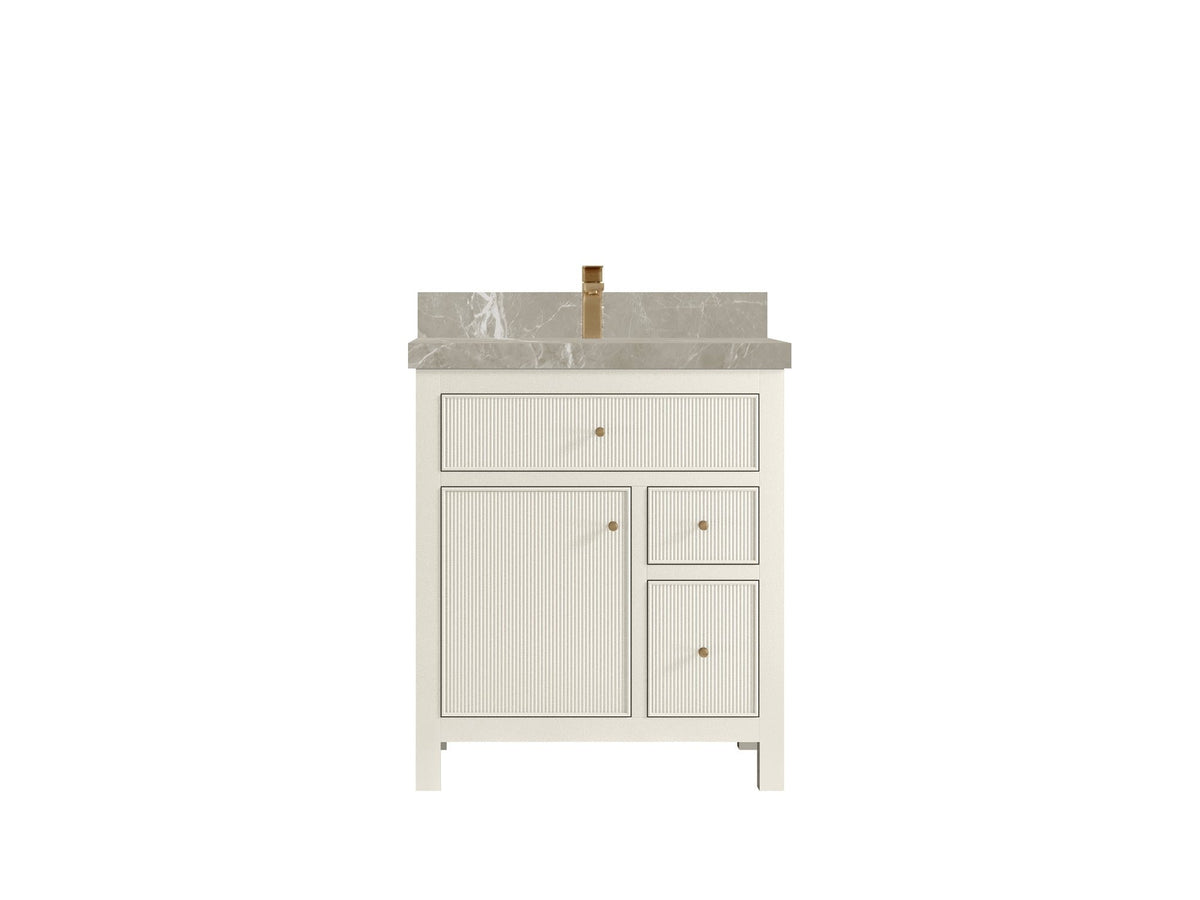 Sonoma 30 in W x 22 in D Reeded Free Standing Single Sink Bathroom Vanity - Willow Bath and Vanity