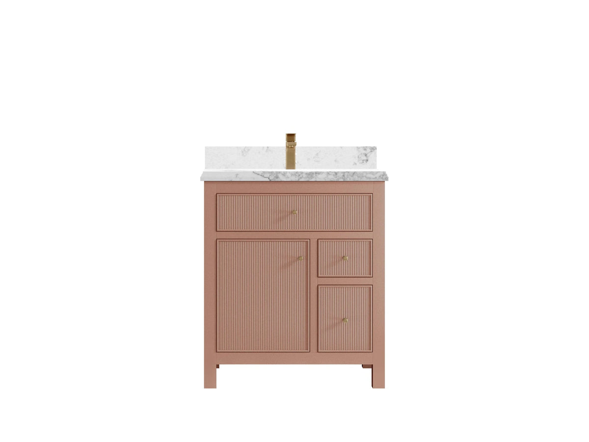 Sonoma 30 in W x 22 in D Reeded Free Standing Single Sink Bathroom Vanity - Willow Bath and Vanity