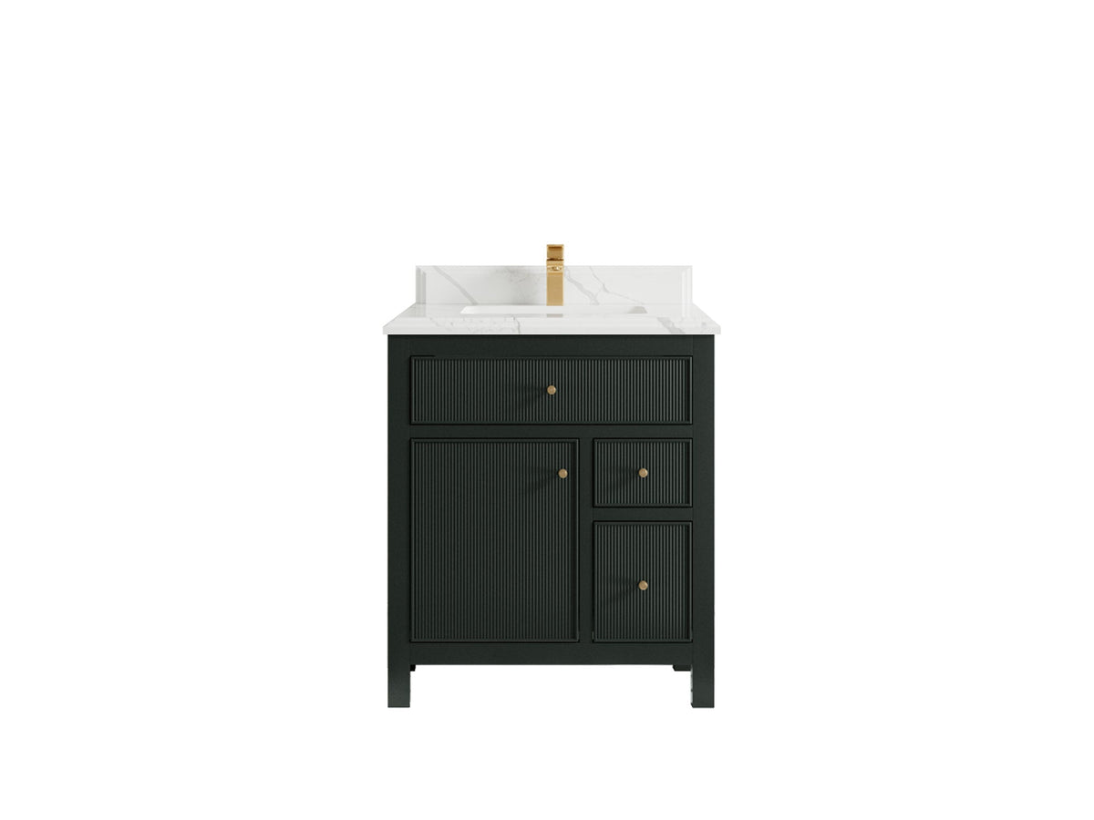 Sonoma 30 in W x 22 in D Reeded Free Standing Single Sink Bathroom Vanity - Willow Bath and Vanity
