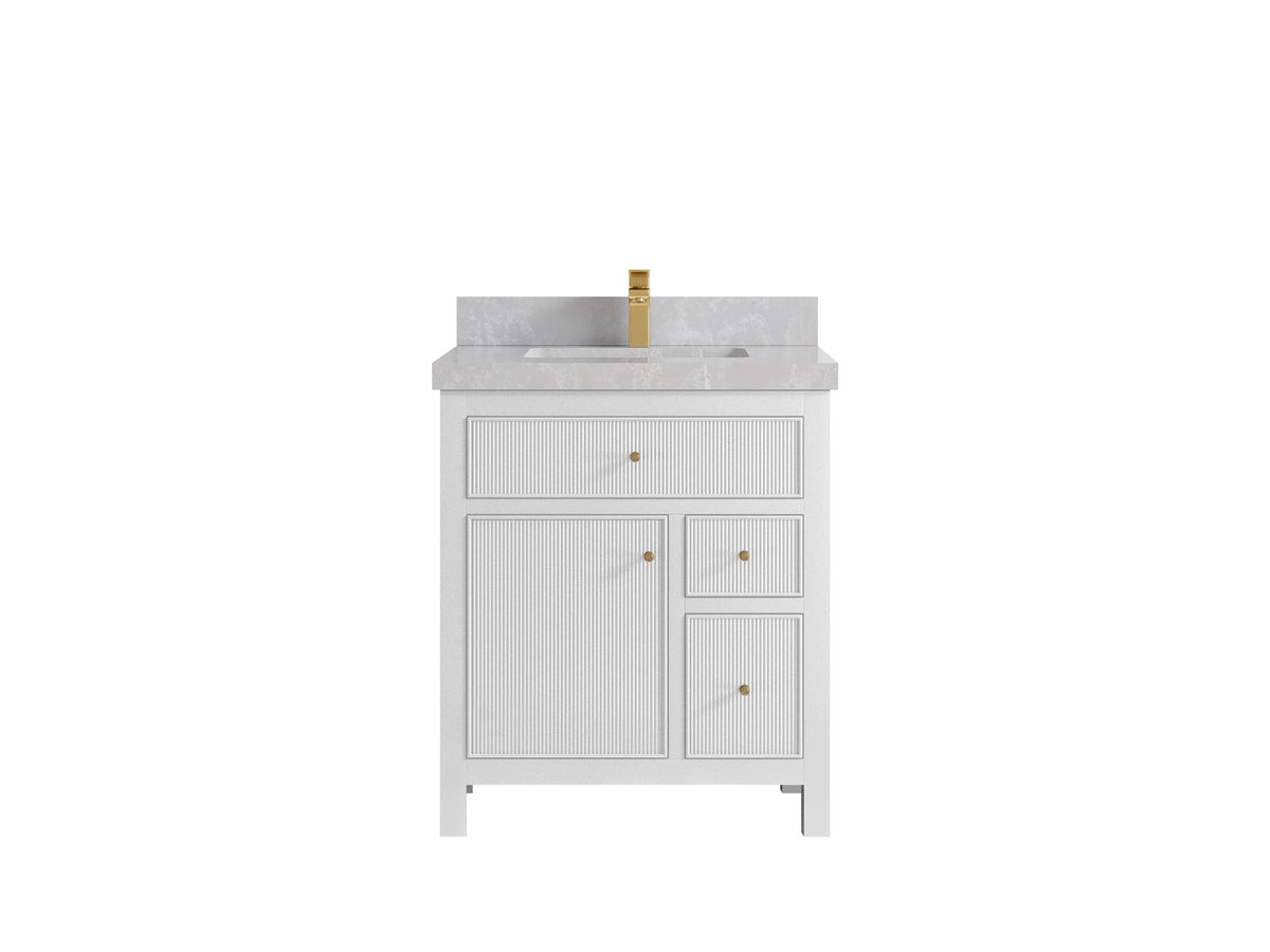 Sonoma 30 in W x 22 in D Reeded Free Standing Single Sink Bathroom Vanity - Willow Bath and Vanity