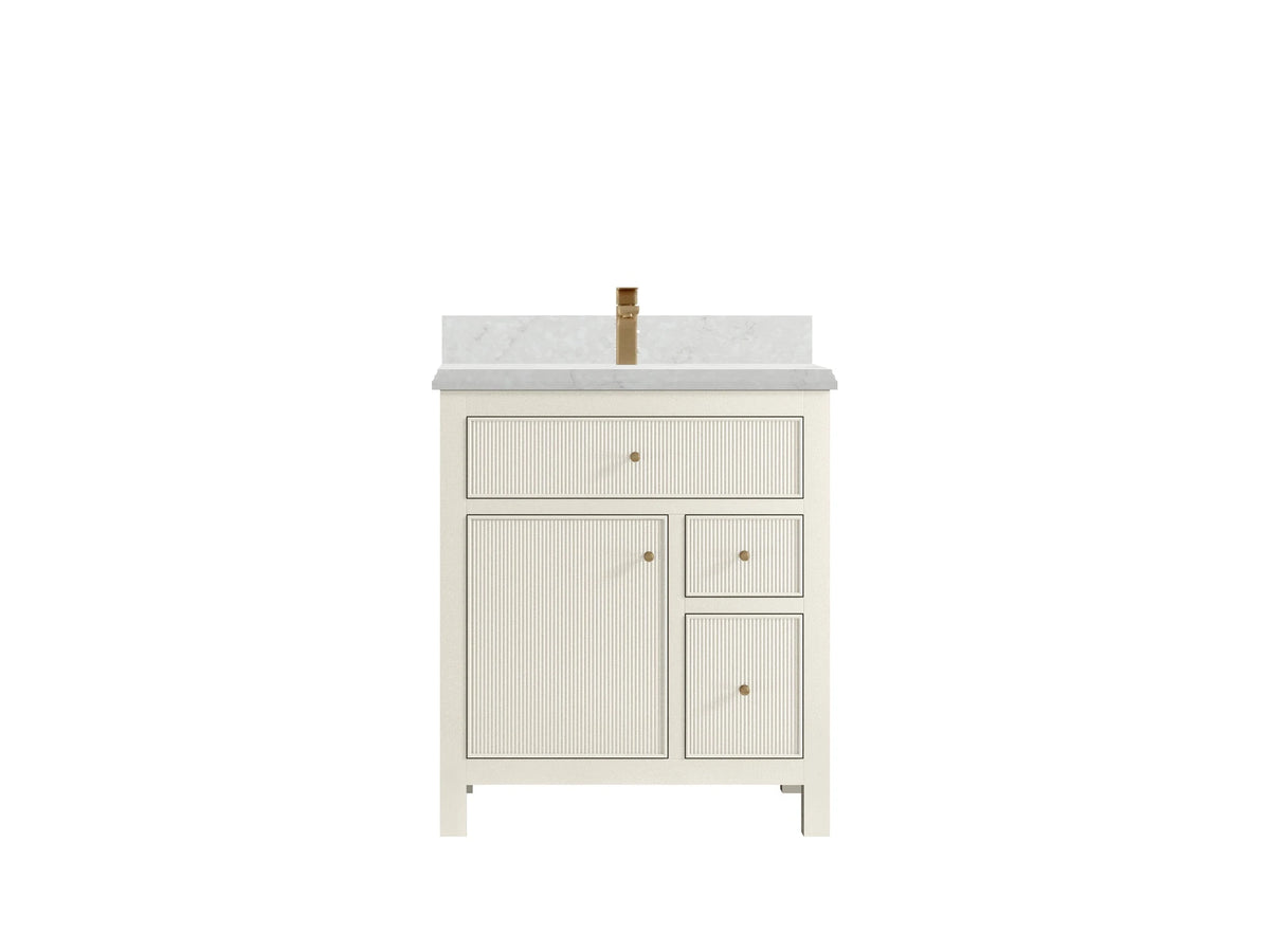 Sonoma 30 in W x 22 in D Reeded Free Standing Single Sink Bathroom Vanity - Willow Bath and Vanity