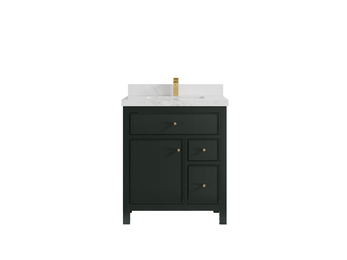 Sonoma 30 in W x 22 in D Reeded Free Standing Single Sink Bathroom Vanity - Willow Bath and Vanity
