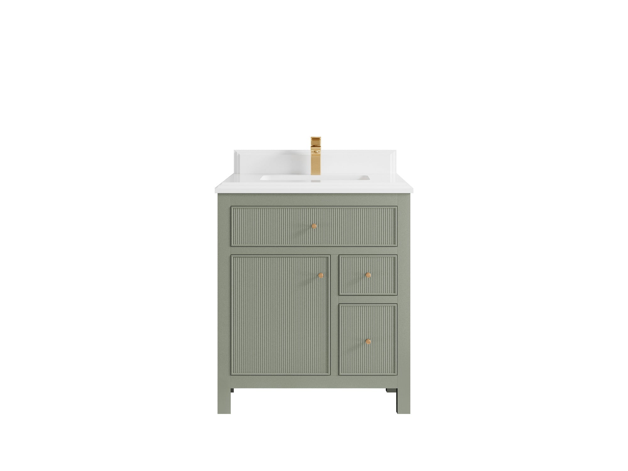 Sonoma 30 in W x 22 in D Reeded Free Standing Single Sink Bathroom Vanity - Willow Bath and Vanity