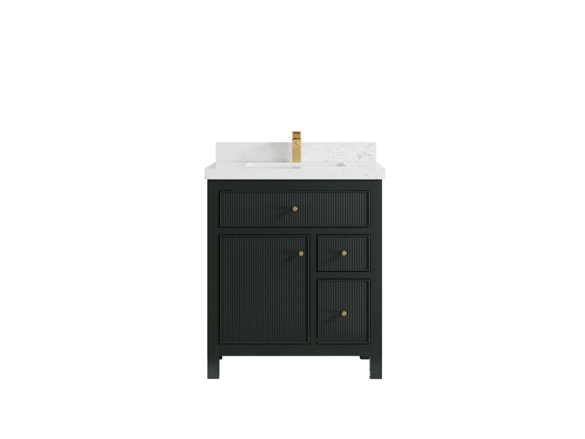 Sonoma 30 in W x 22 in D Reeded Free Standing Single Sink Bathroom Vanity - Willow Bath and Vanity