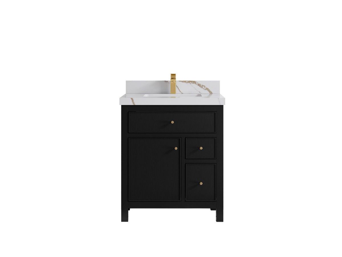 Sonoma 30 in W x 22 in D Reeded Free Standing Single Sink Bathroom Vanity - Willow Bath and Vanity