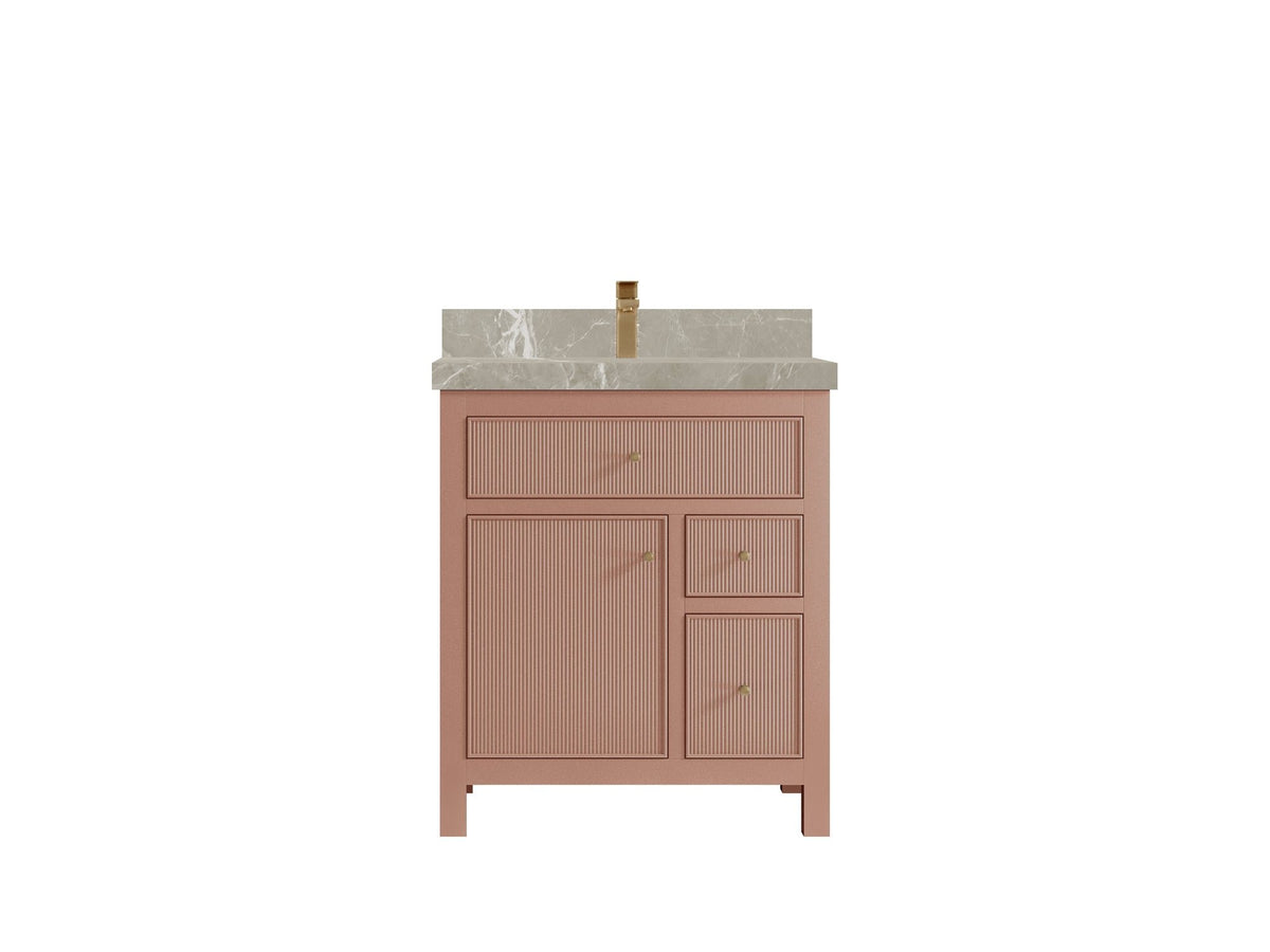 Sonoma 30 in W x 22 in D Reeded Free Standing Single Sink Bathroom Vanity - Willow Bath and Vanity