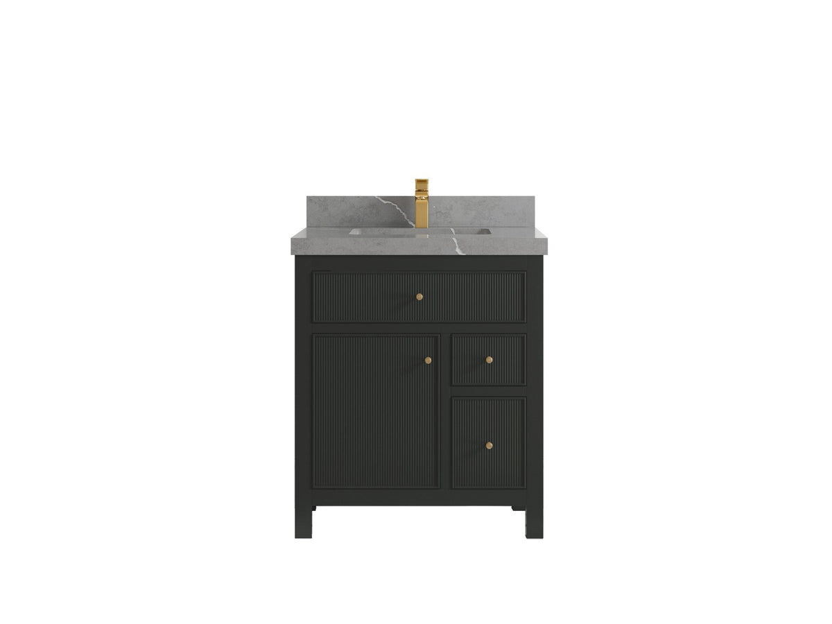 Sonoma 30 in W x 22 in D Reeded Free Standing Single Sink Bathroom Vanity blt - Willow Bath and Vanity