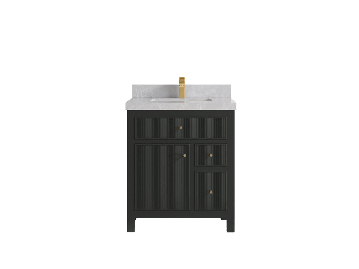 Sonoma 30 in W x 22 in D Reeded Free Standing Single Sink Bathroom Vanity blt - Willow Bath and Vanity