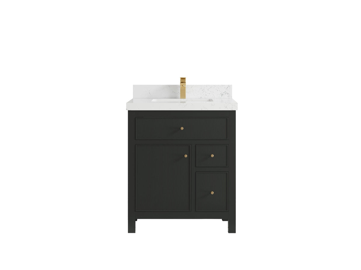 Sonoma 30 in W x 22 in D Reeded Free Standing Single Sink Bathroom Vanity blt - Willow Bath and Vanity