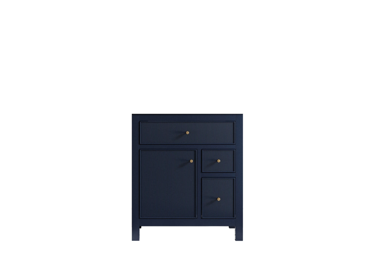 Sonoma 30 in W x 22 in D Reeded Free Standing Single Sink Bathroom Vanity hln - Willow Bath and Vanity
