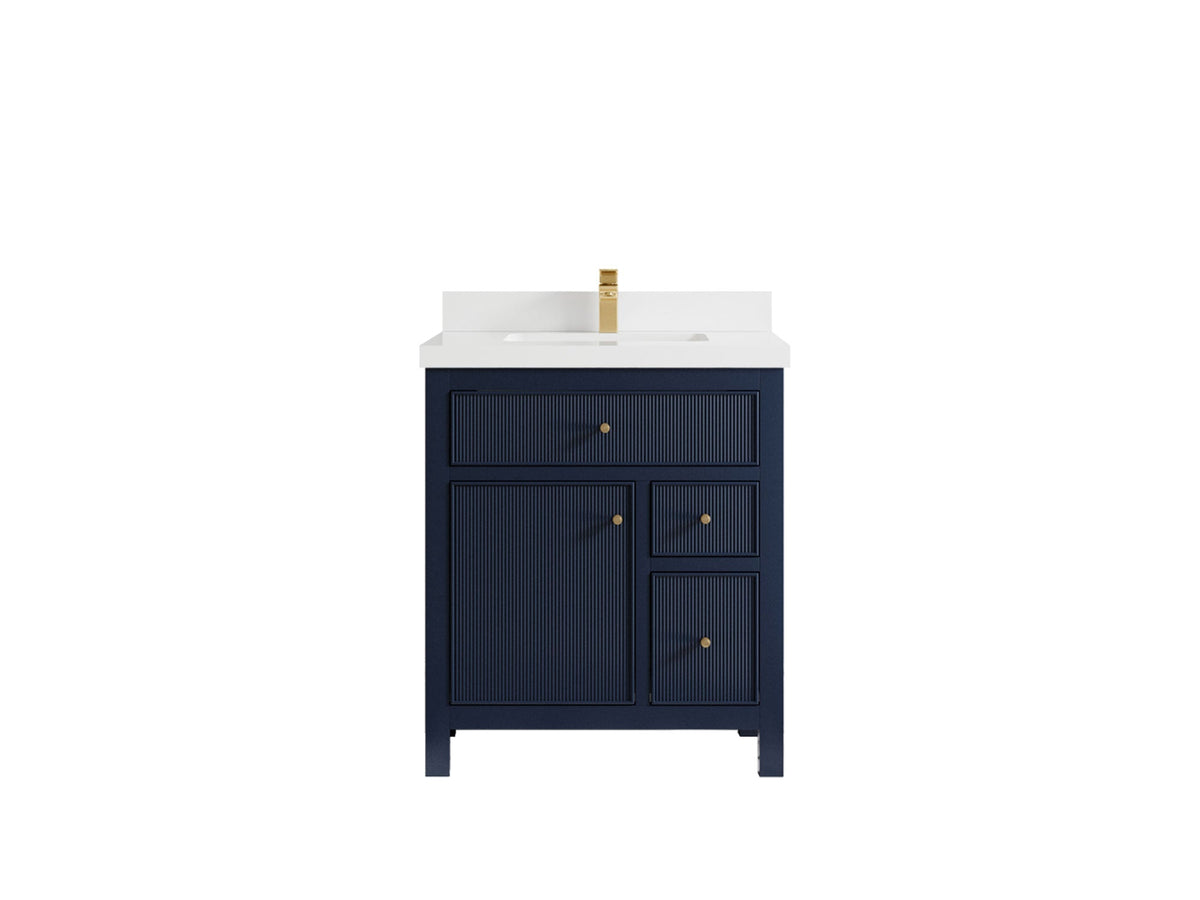 Sonoma 30 in W x 22 in D Reeded Free Standing Single Sink Bathroom Vanity