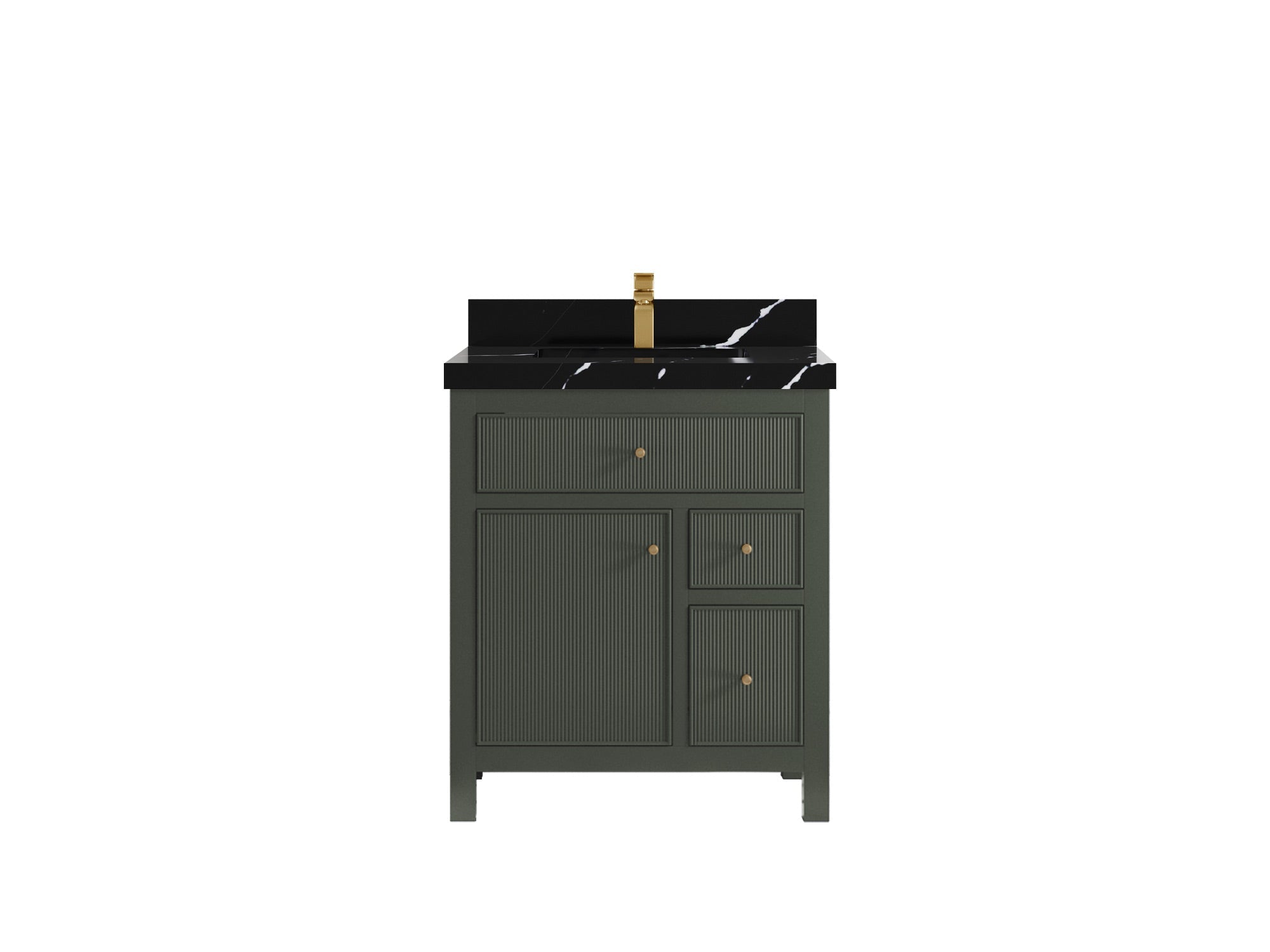 Sonoma 30 in W x 22 in D Reeded Free Standing Single Sink Bathroom Vanity pgn - Willow Bath and Vanity