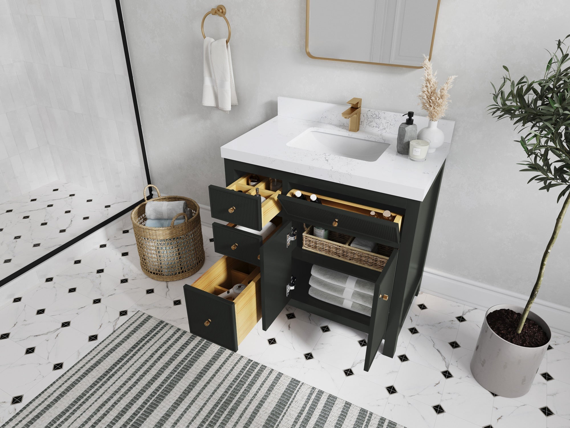 Sonoma 36 in. W x 22 in. D Center Sink Bathroom Vanity - Willow Bath and Vanity