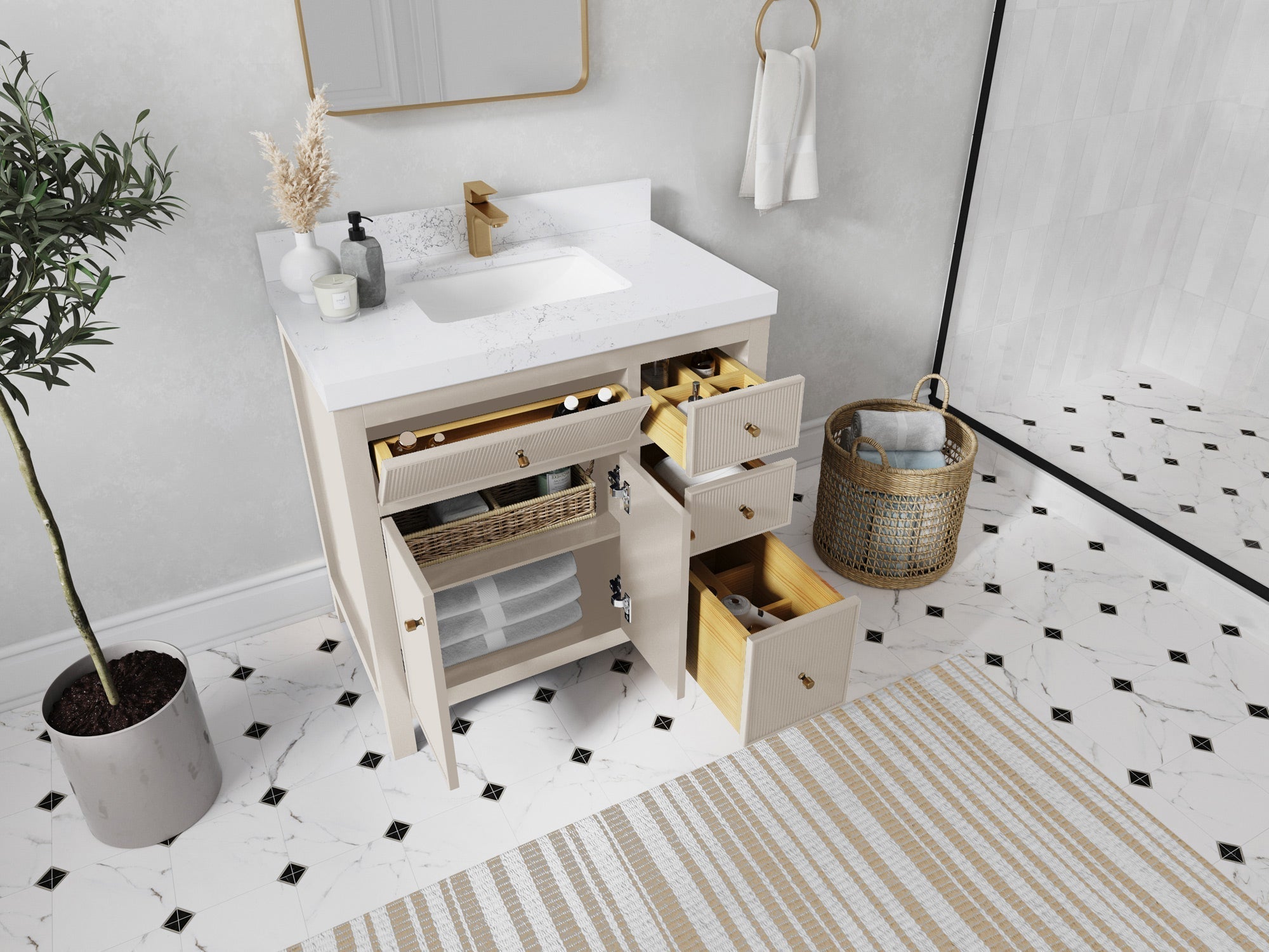 Sonoma 36 in. W x 22 in. D Center Sink Bathroom Vanity - Willow Bath and Vanity