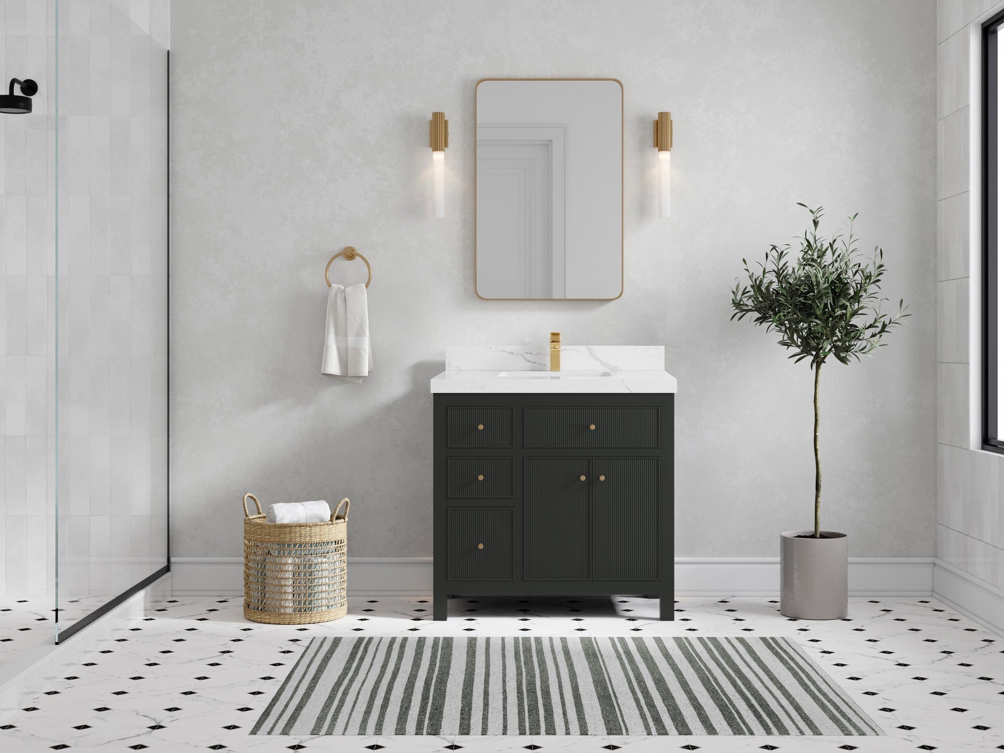 Sonoma 36 in. W x 22 in. D Center Sink Bathroom Vanity - Willow Bath and Vanity