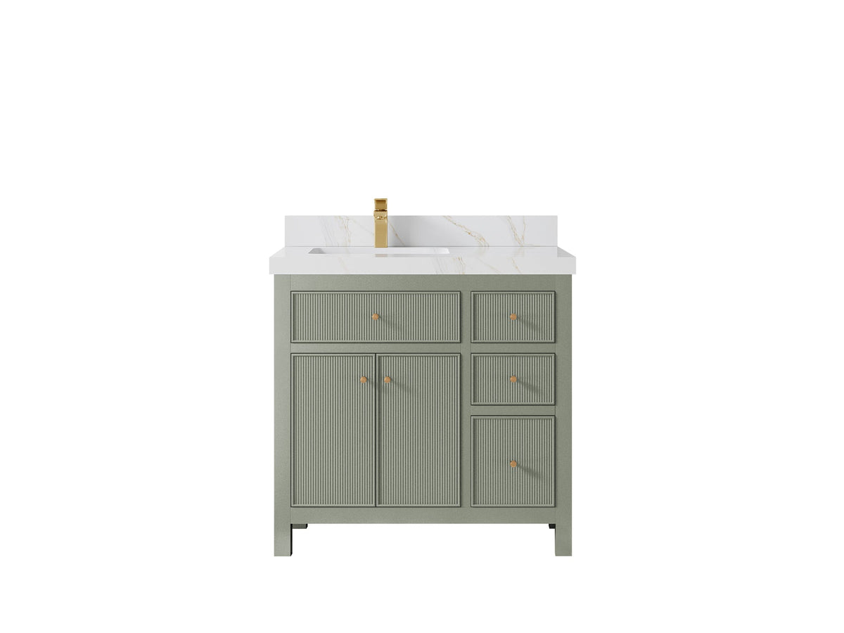 Sonoma 36 in. W x 22 in. D Left Offset Sink Bathroom Vanity - Willow Bath and Vanity