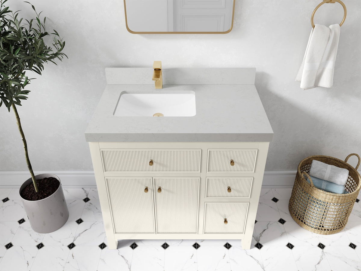 Sonoma 36 in. W x 22 in. D Left Offset Sink Bathroom Vanity - Willow Bath and Vanity