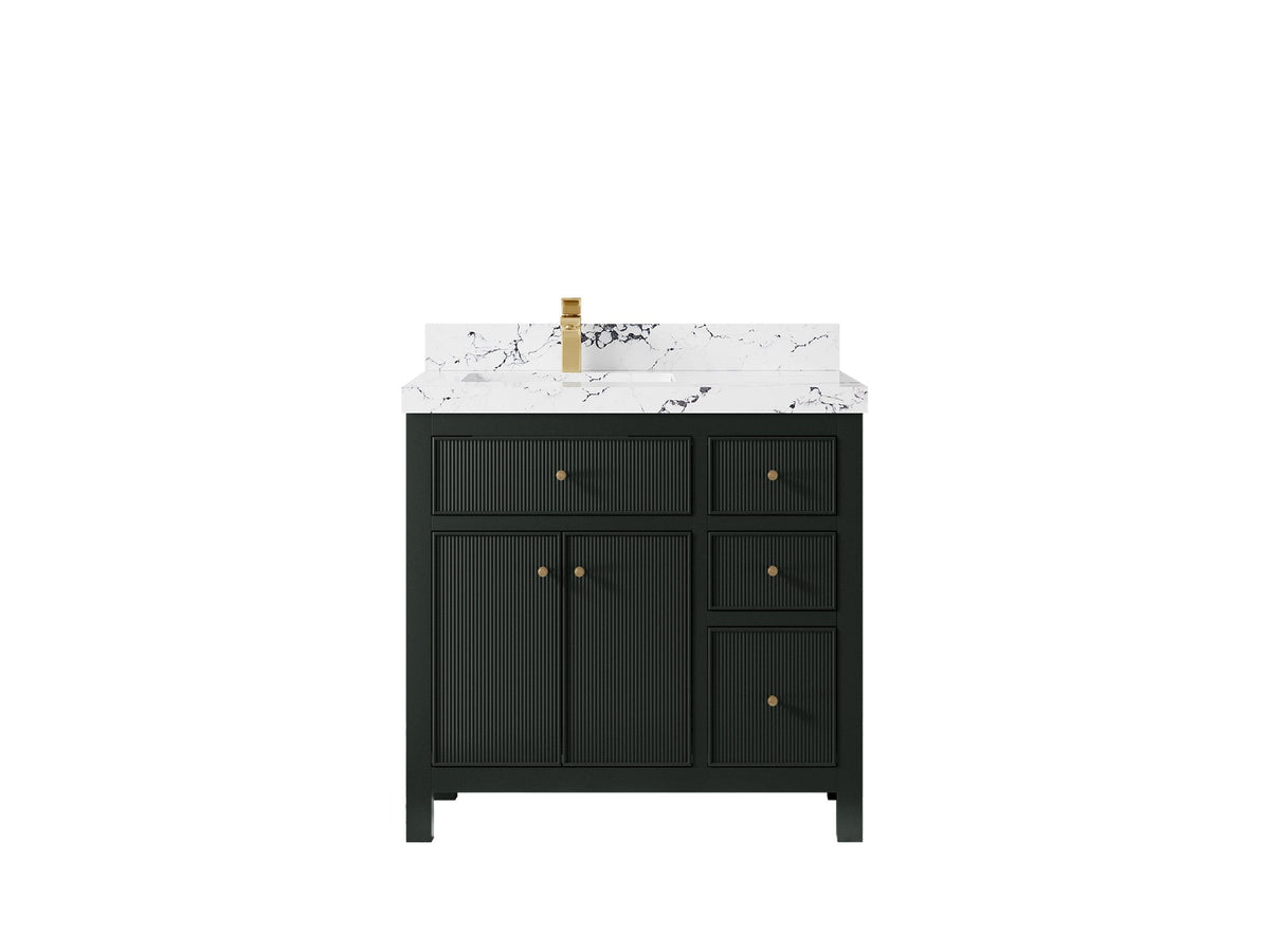Sonoma 36 in. W x 22 in. D Left Offset Sink Bathroom Vanity - Willow Bath and Vanity