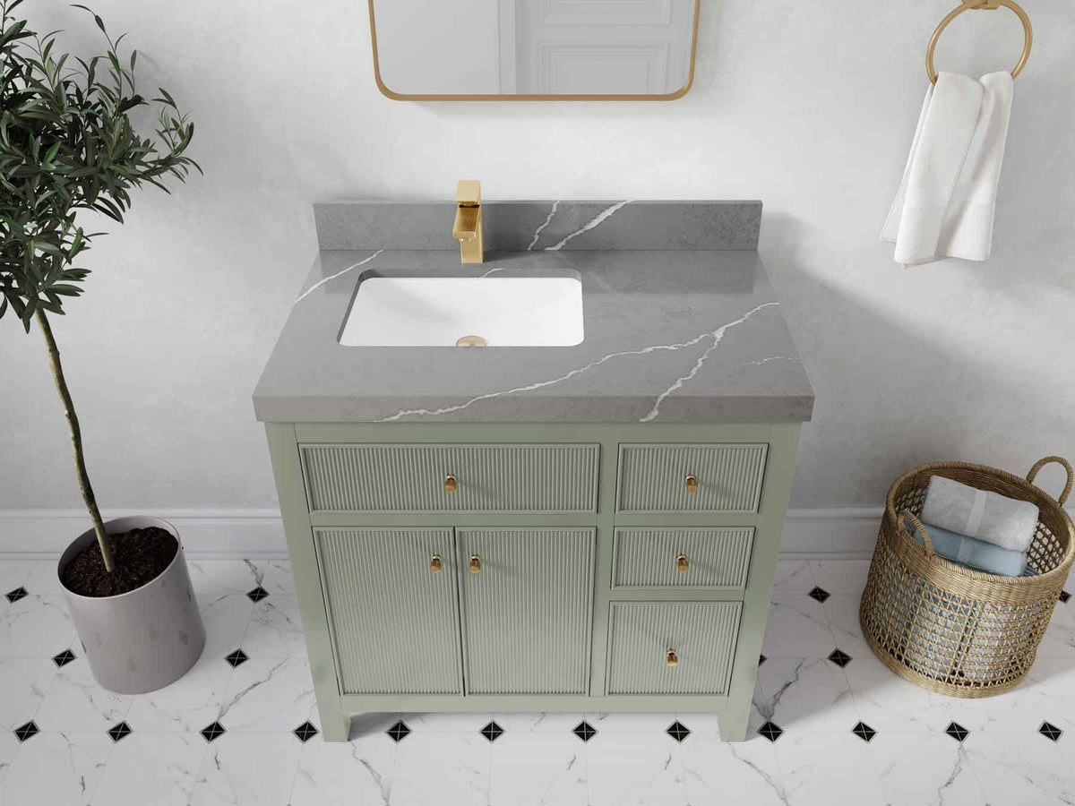 Sonoma 36 in. W x 22 in. D Left Offset Sink Bathroom Vanity - Willow Bath and Vanity