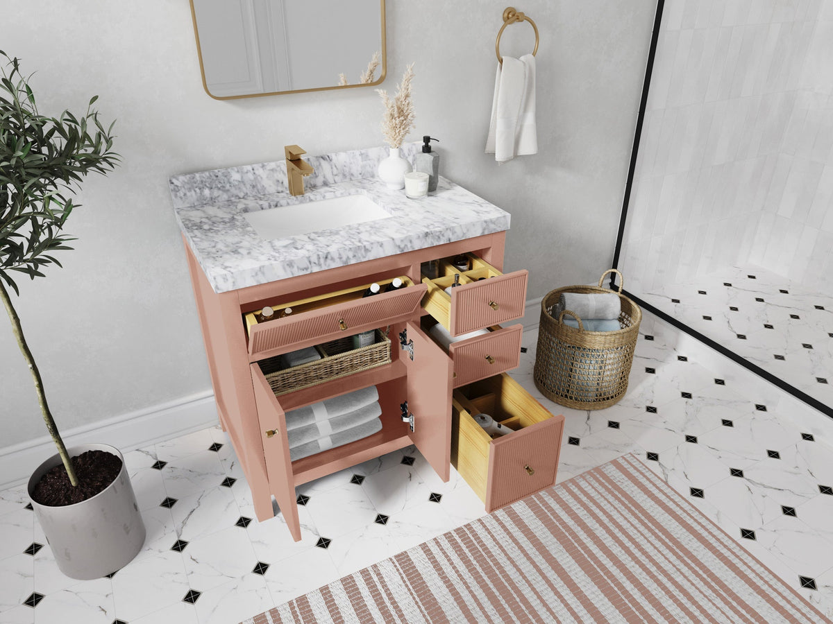Sonoma 36 in. W x 22 in. D Left Offset Sink Bathroom Vanity - Willow Bath and Vanity