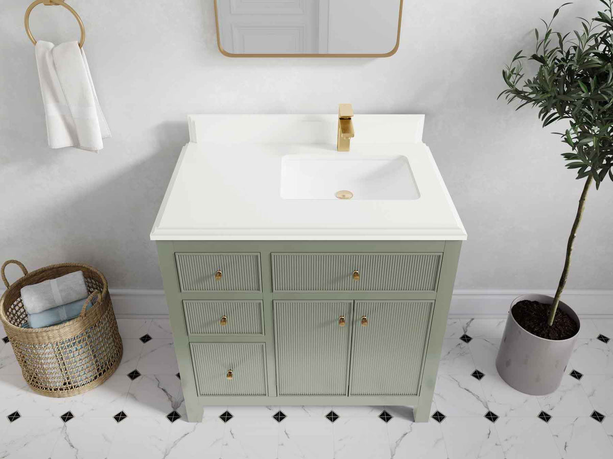 Sonoma 36 in. W x 22 in. D Right Offset Sink Bathroom Vanity - Willow Bath and Vanity