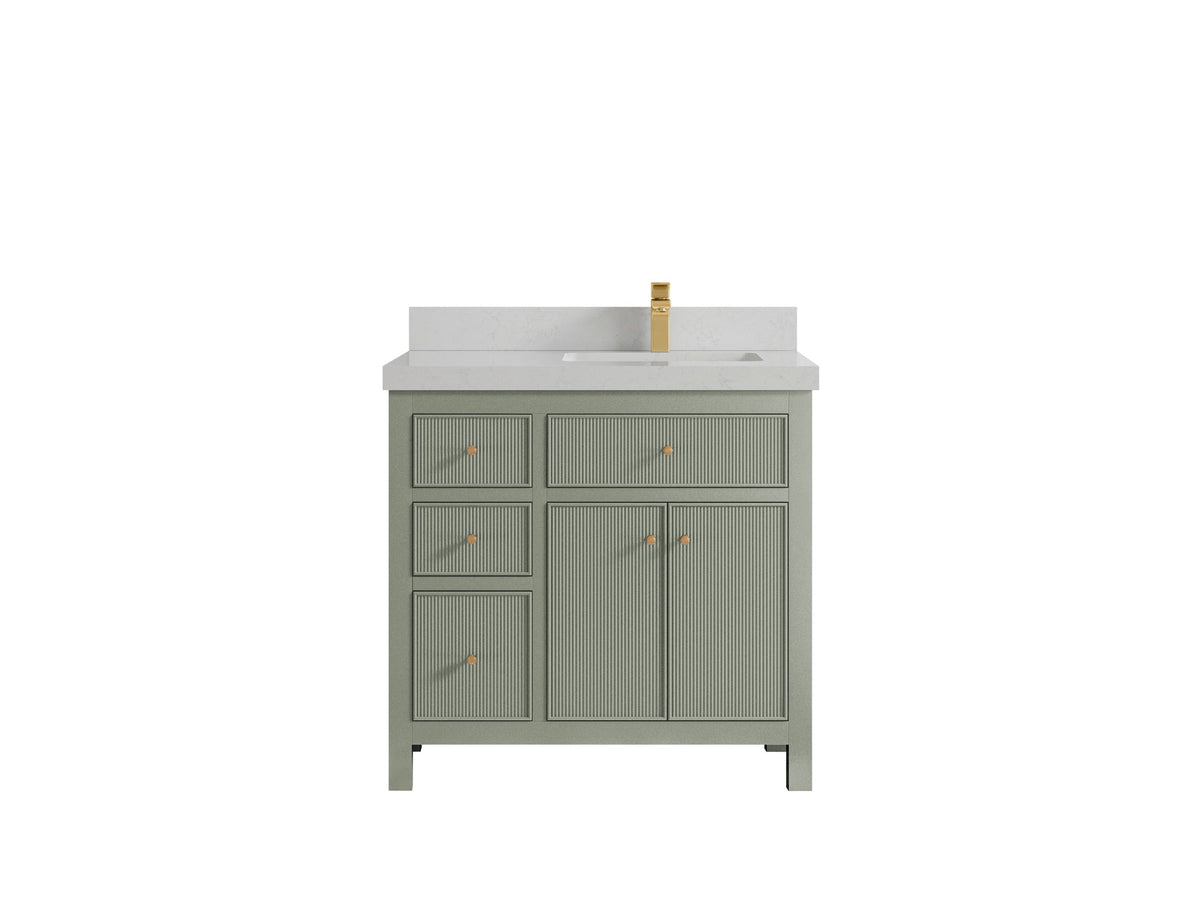 Sonoma 36 in. W x 22 in. D Right Offset Sink Bathroom Vanity - Willow Bath and Vanity