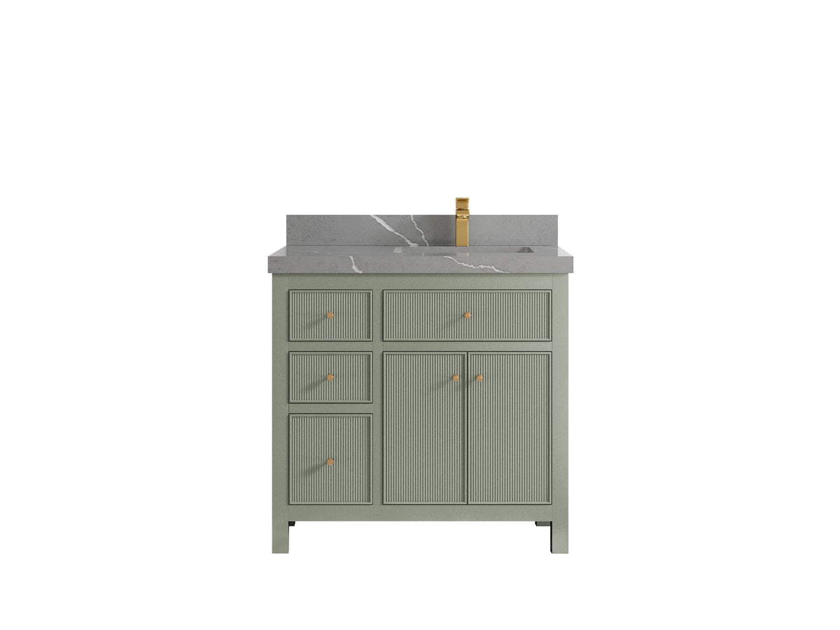 Sonoma 36 in. W x 22 in. D Right Offset Sink Bathroom Vanity - Willow Bath and Vanity