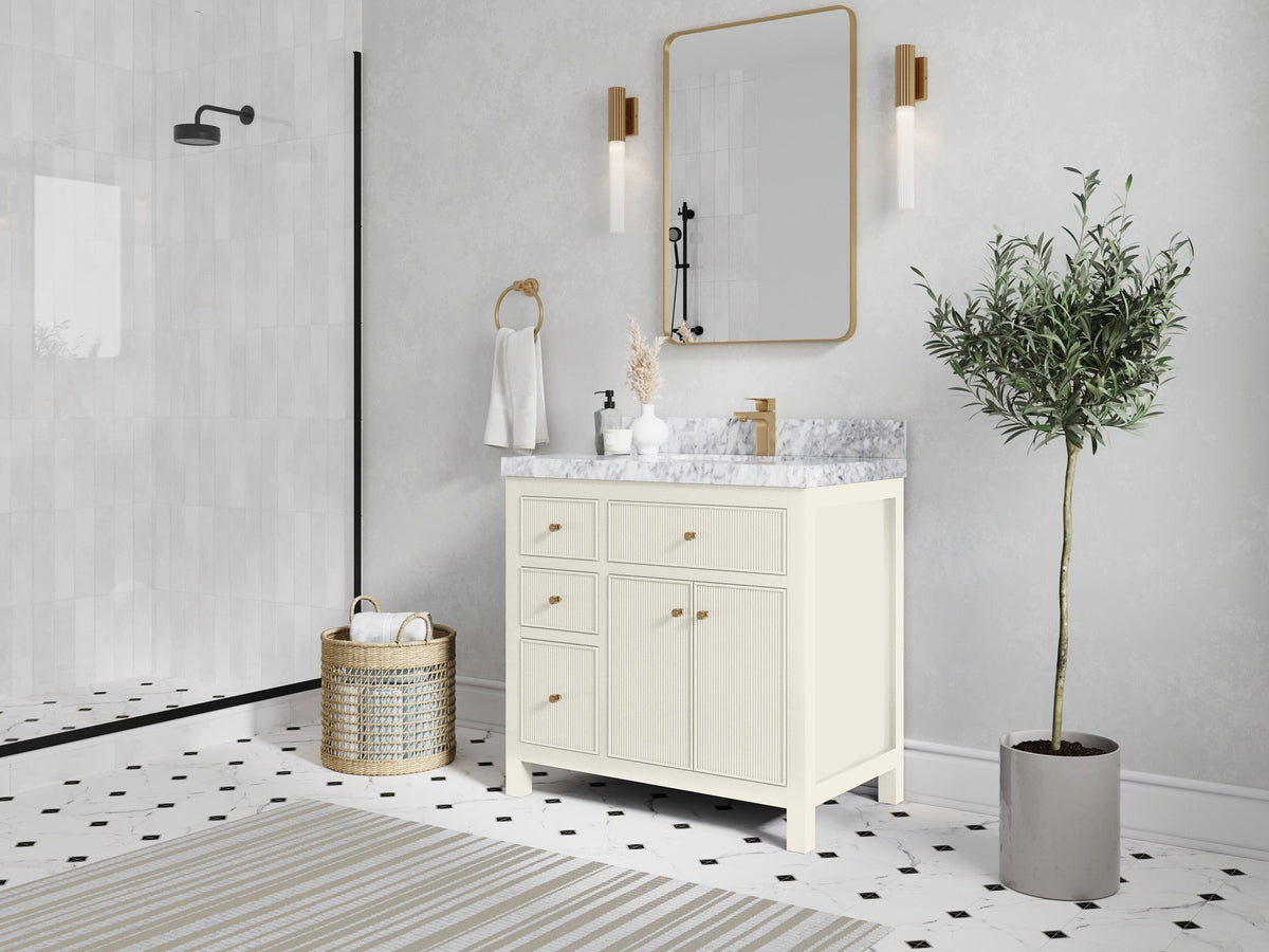 Sonoma 36 in. W x 22 in. D Right Offset Sink Bathroom Vanity - Willow Bath and Vanity