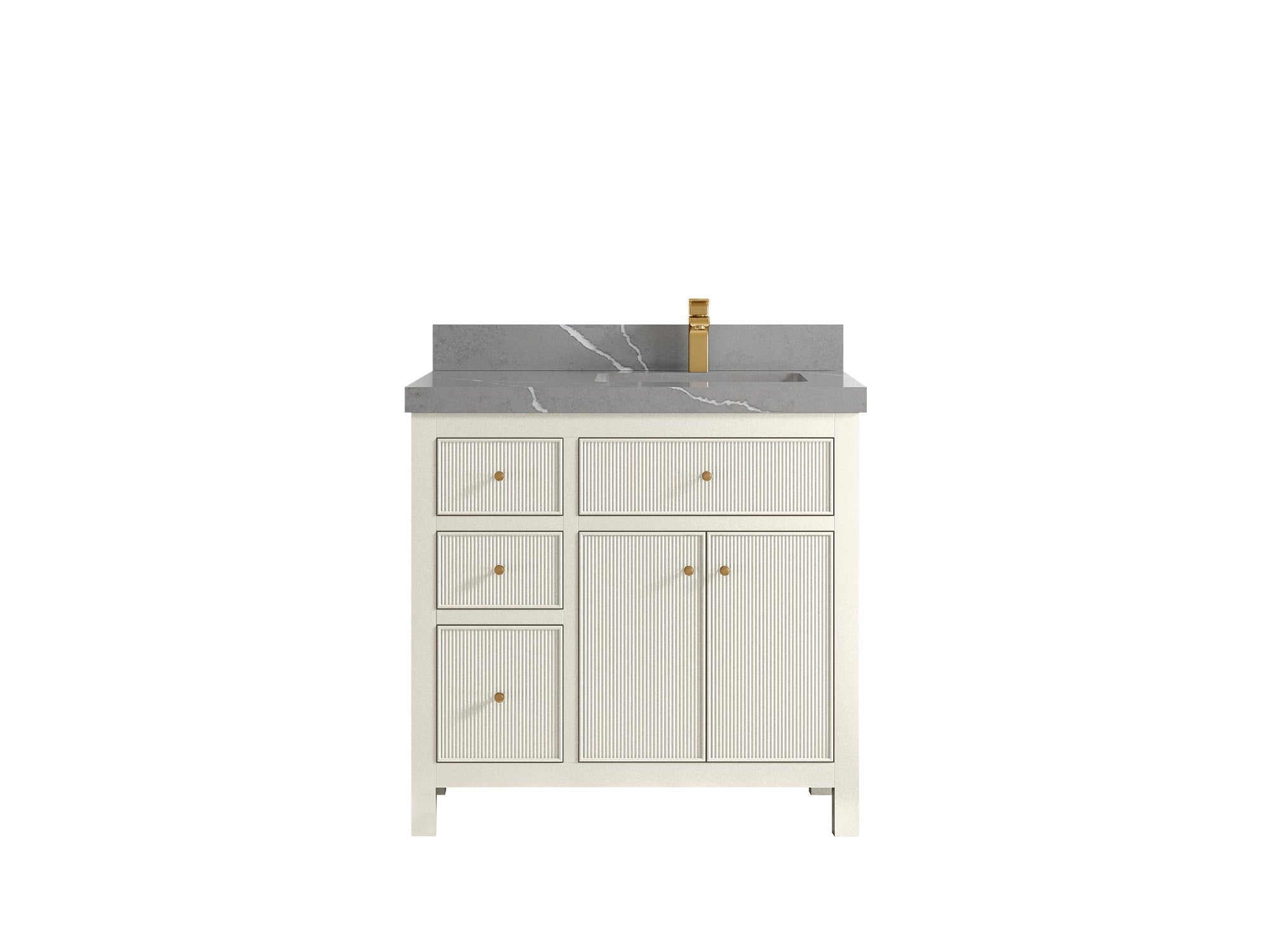 Sonoma 36 in. W x 22 in. D Right Offset Sink Bathroom Vanity - Willow Bath and Vanity