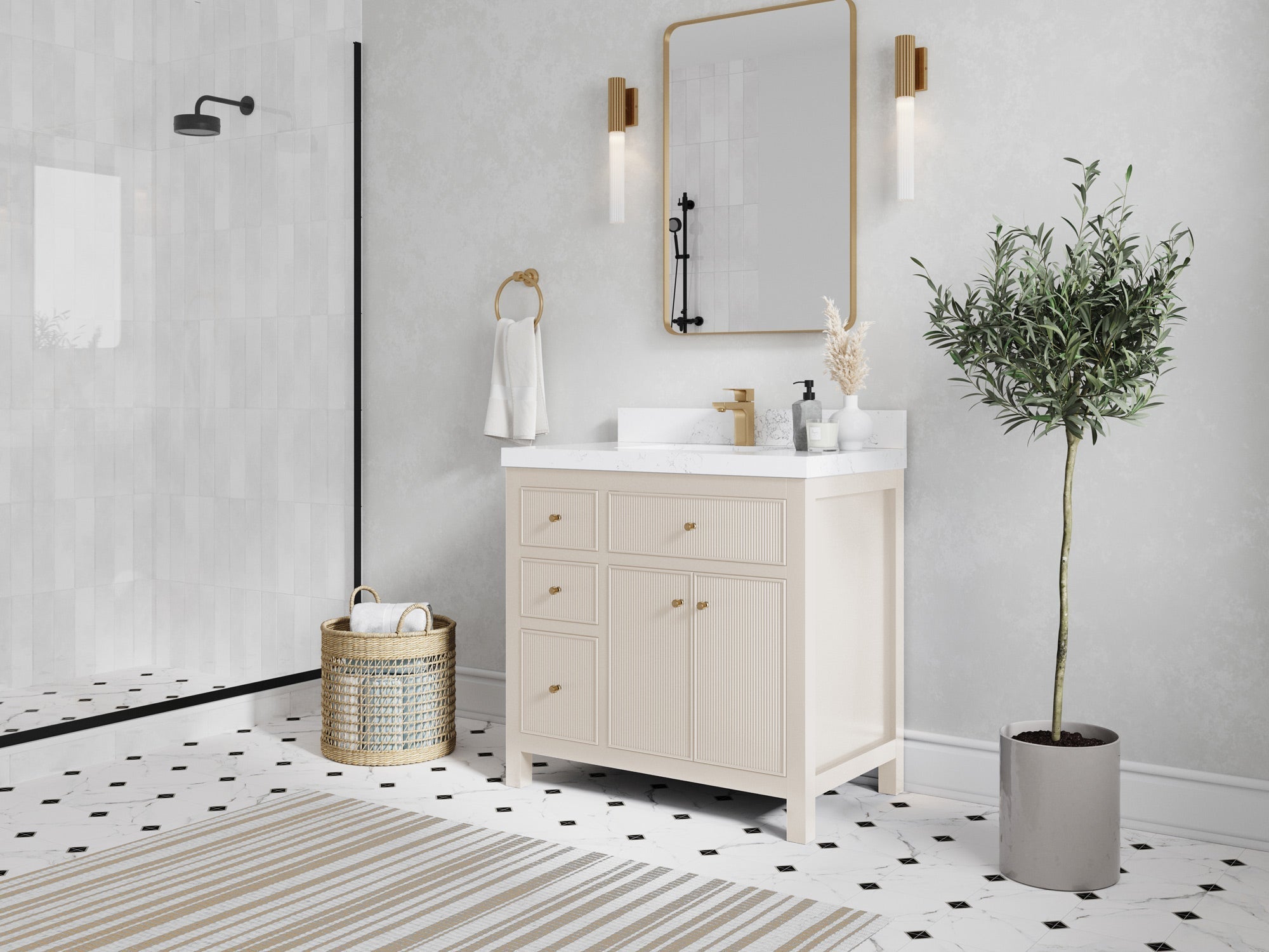 Sonoma 36 in. W x 22 in. D with Center Sink Bathroom Vanity - Willow Bath and Vanity