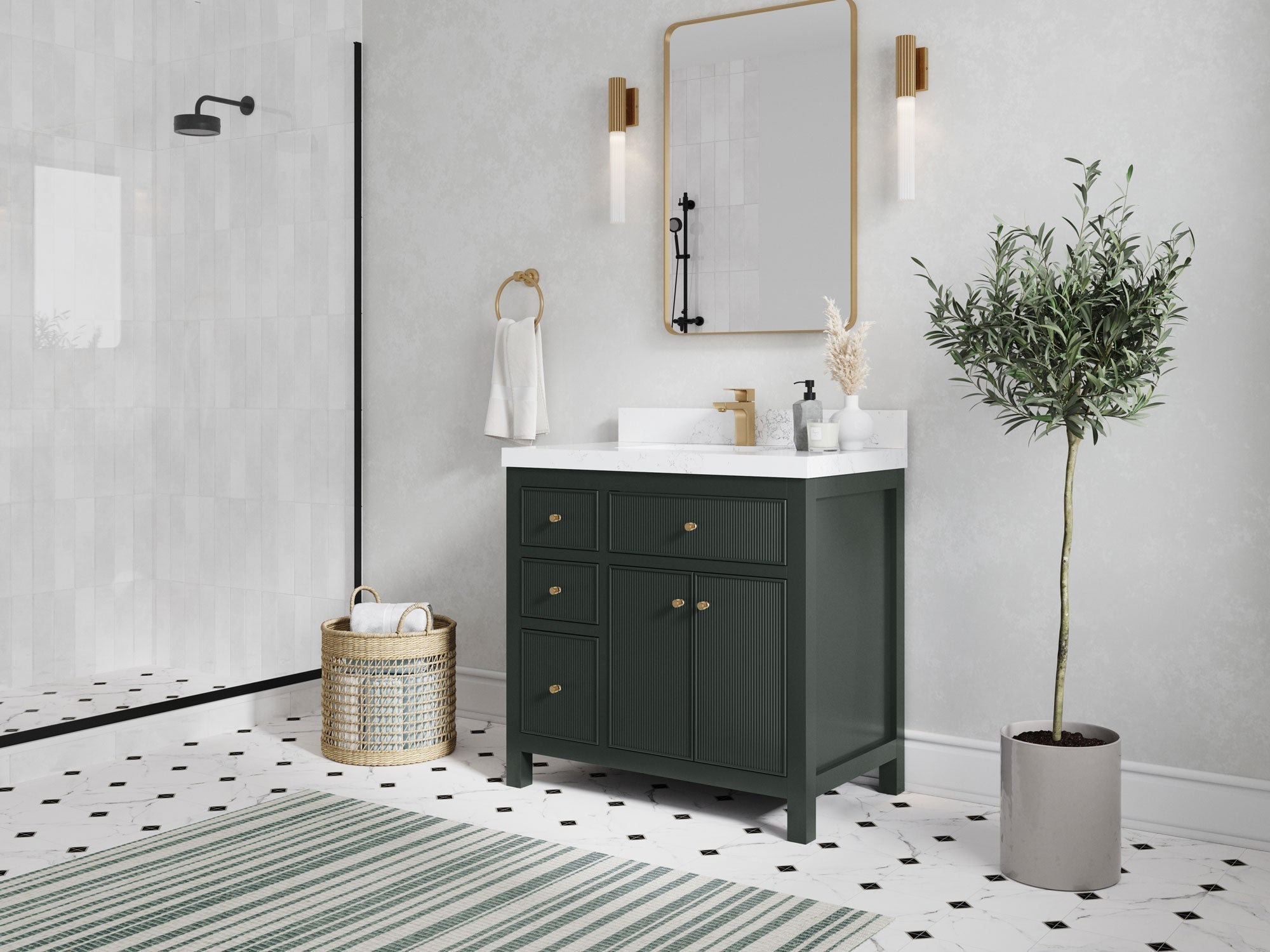 Sonoma 36 in. W x 22 in. D with Center Sink Bathroom Vanity - Willow Bath and Vanity