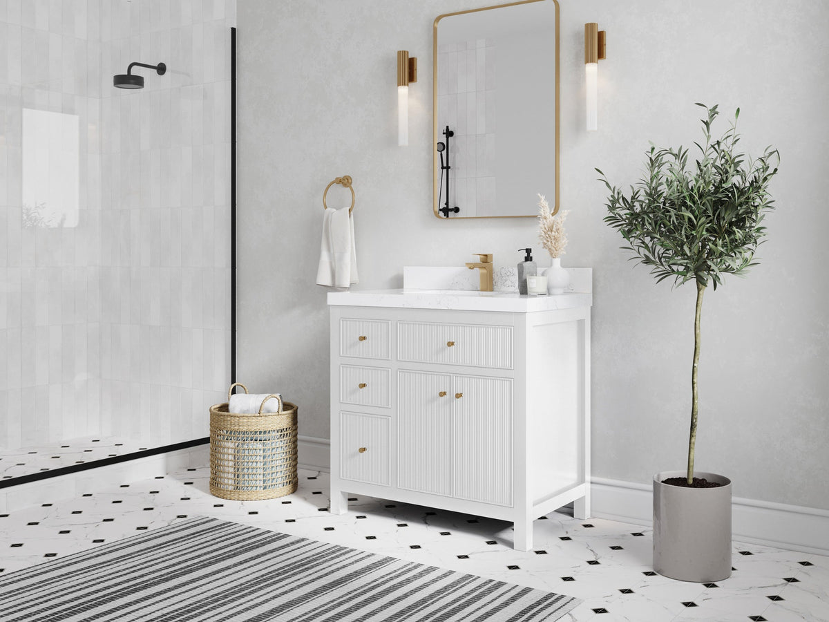 Sonoma 36 in. W x 22 in. D with Center Sink Bathroom Vanity - Willow Bath and Vanity