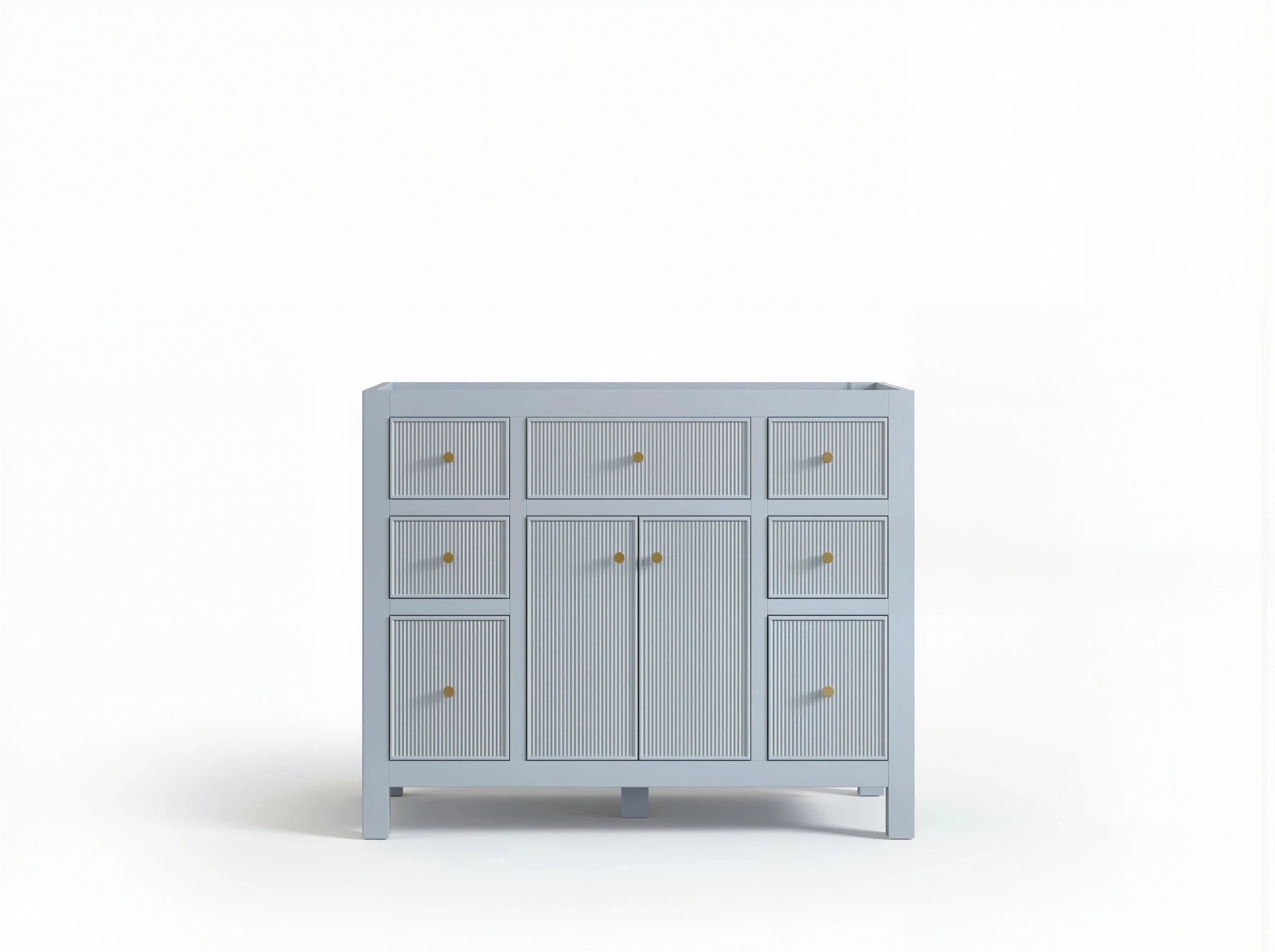 Sonoma 42 in W x 22 in D Free Standing Reeded Single Sink Bathroom Vanity - Willow Bath and Vanity