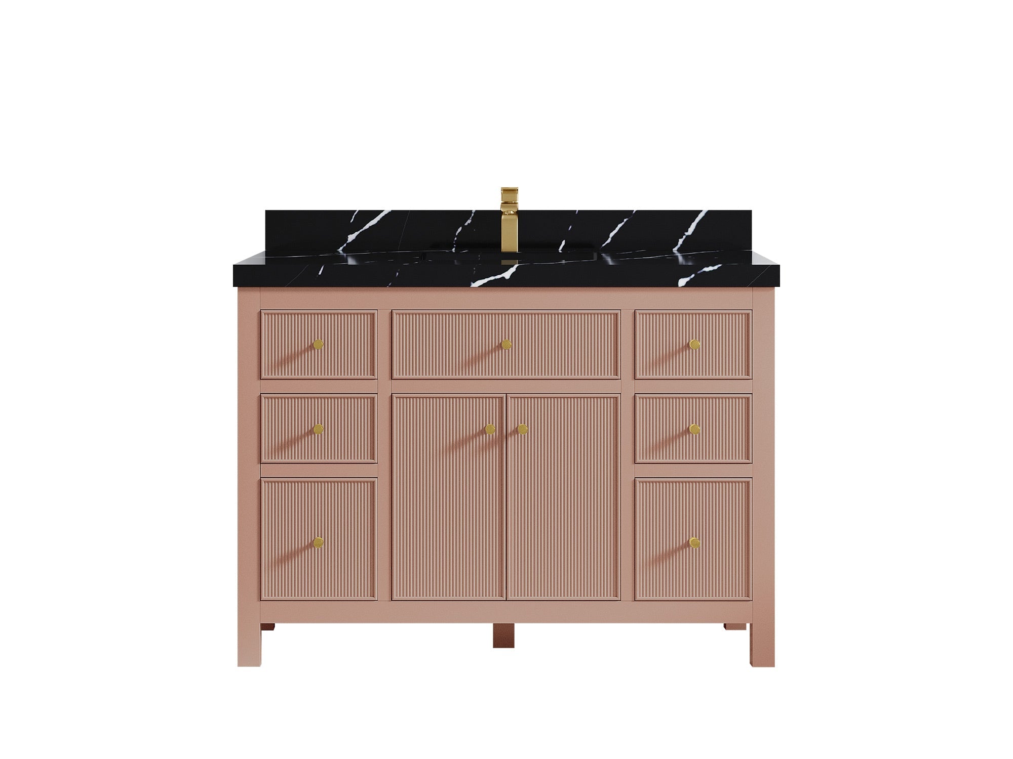 Sonoma 48 in W x 22 in D Free Standing Reeded Single Sink Bathroom Vanity - Willow Bath and Vanity